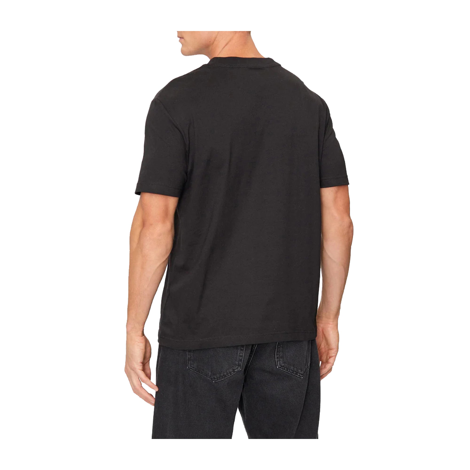 T-shirt Uomo Calvin Klein Shiny Monologo Nero