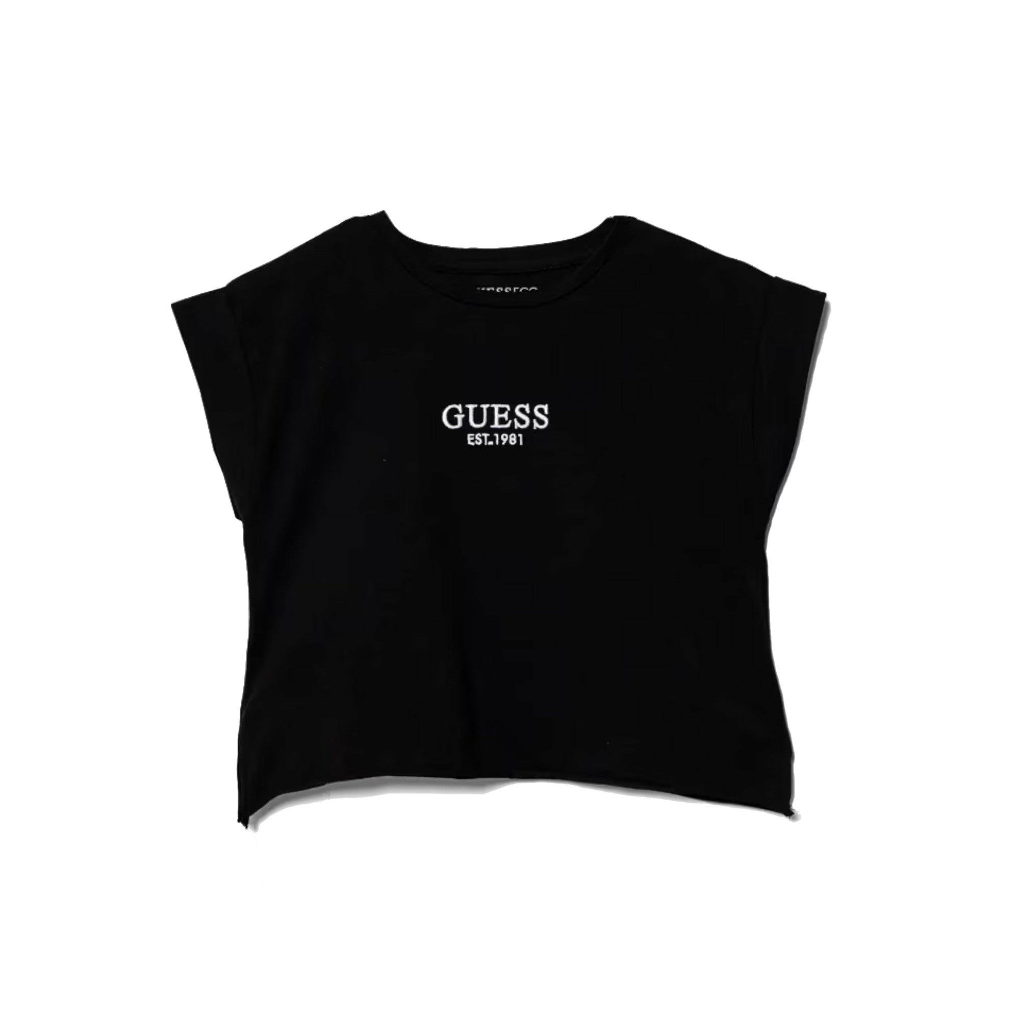 T-shirt Bambina in nero con mini logo