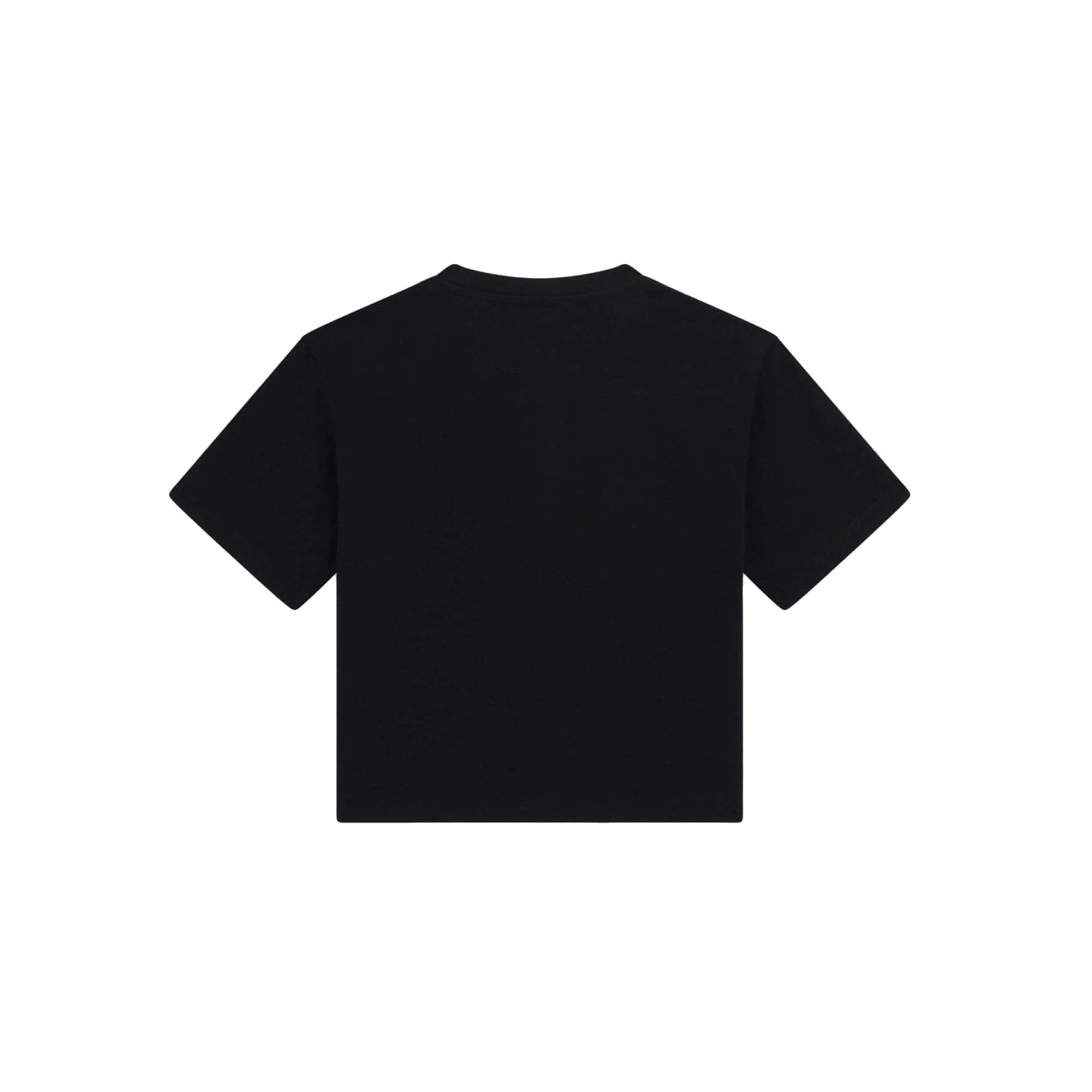 T-shirt nera Bambina con stella con strass retro