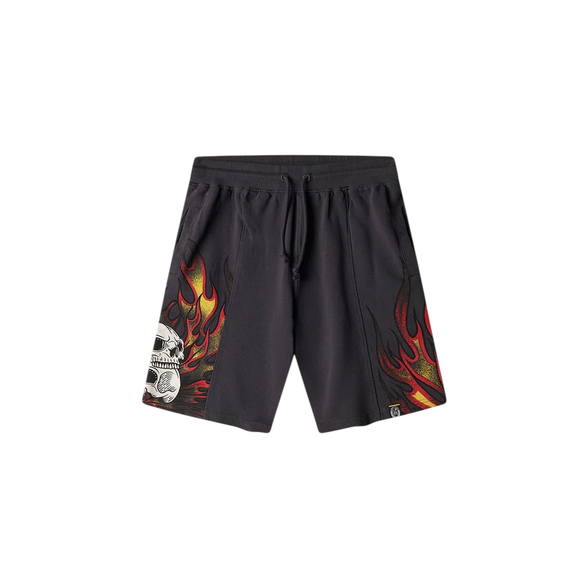 Bermuda Bambino in felpa "Skulls on fire" Grigio