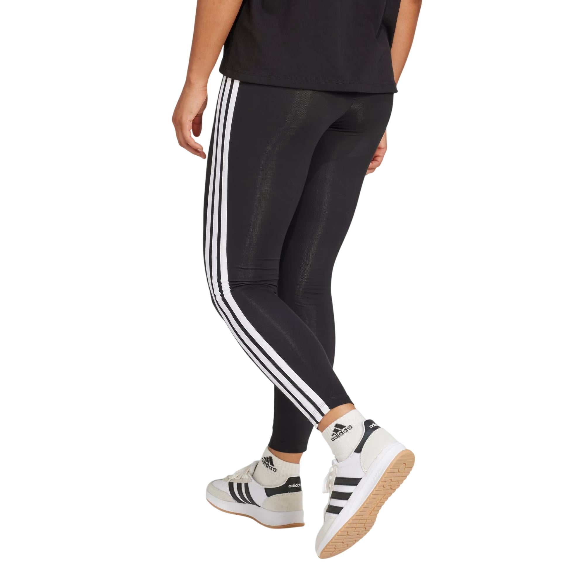 Leggings nero Donna Essentials 3Stripes Cotton retro