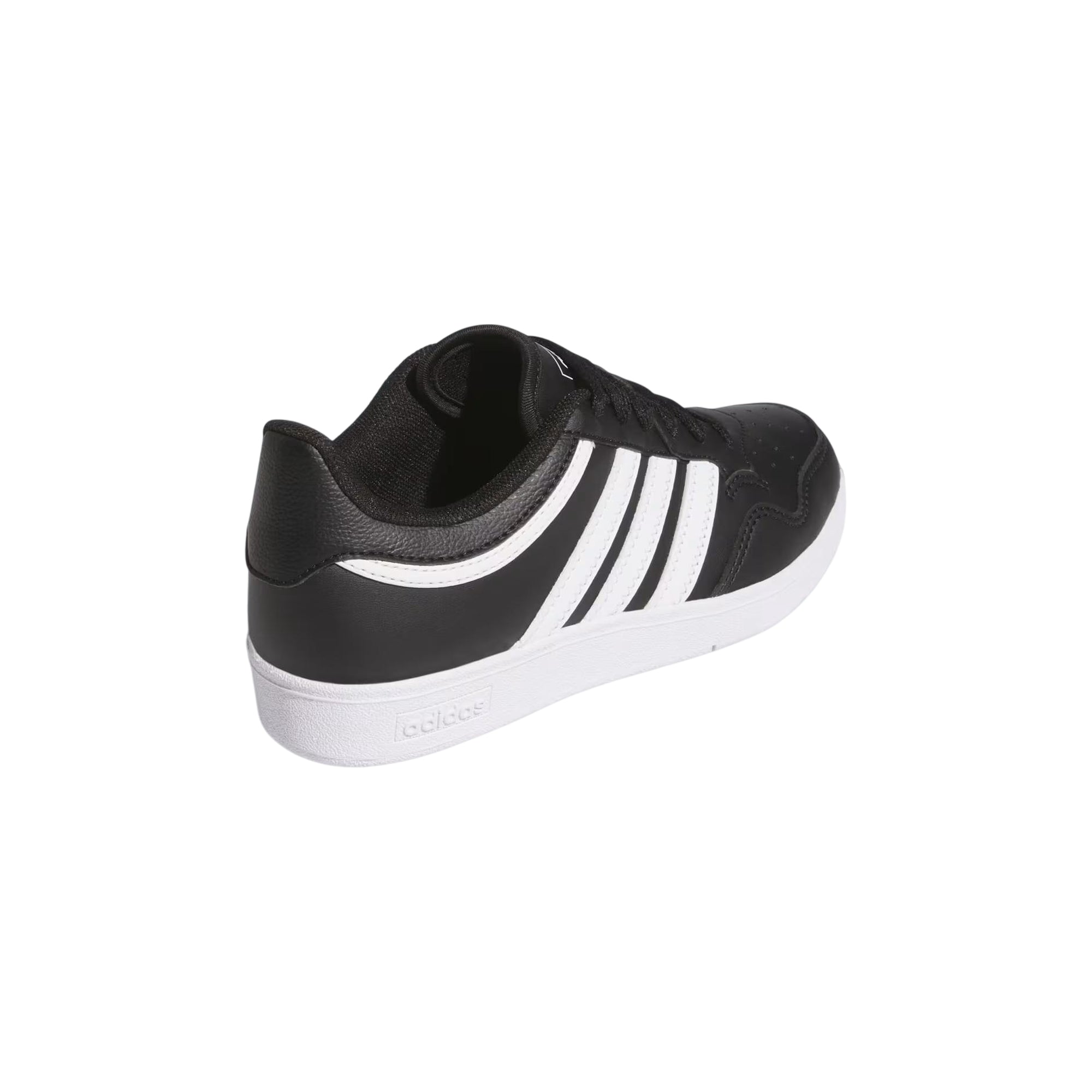 Sneakers Junior Hoops 4.0 Nero/Bianco, con punta traforata ed inserti a contrasto
