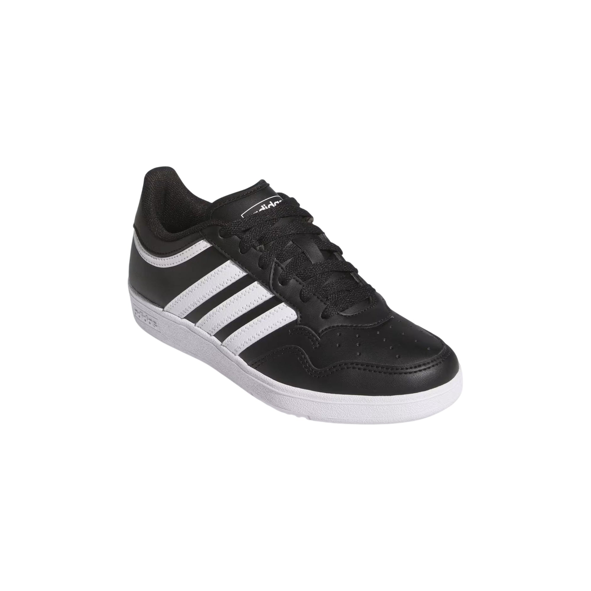 Sneakers Junior Hoops 4.0 Nero/Bianco, con punta traforata ed inserti a contrasto