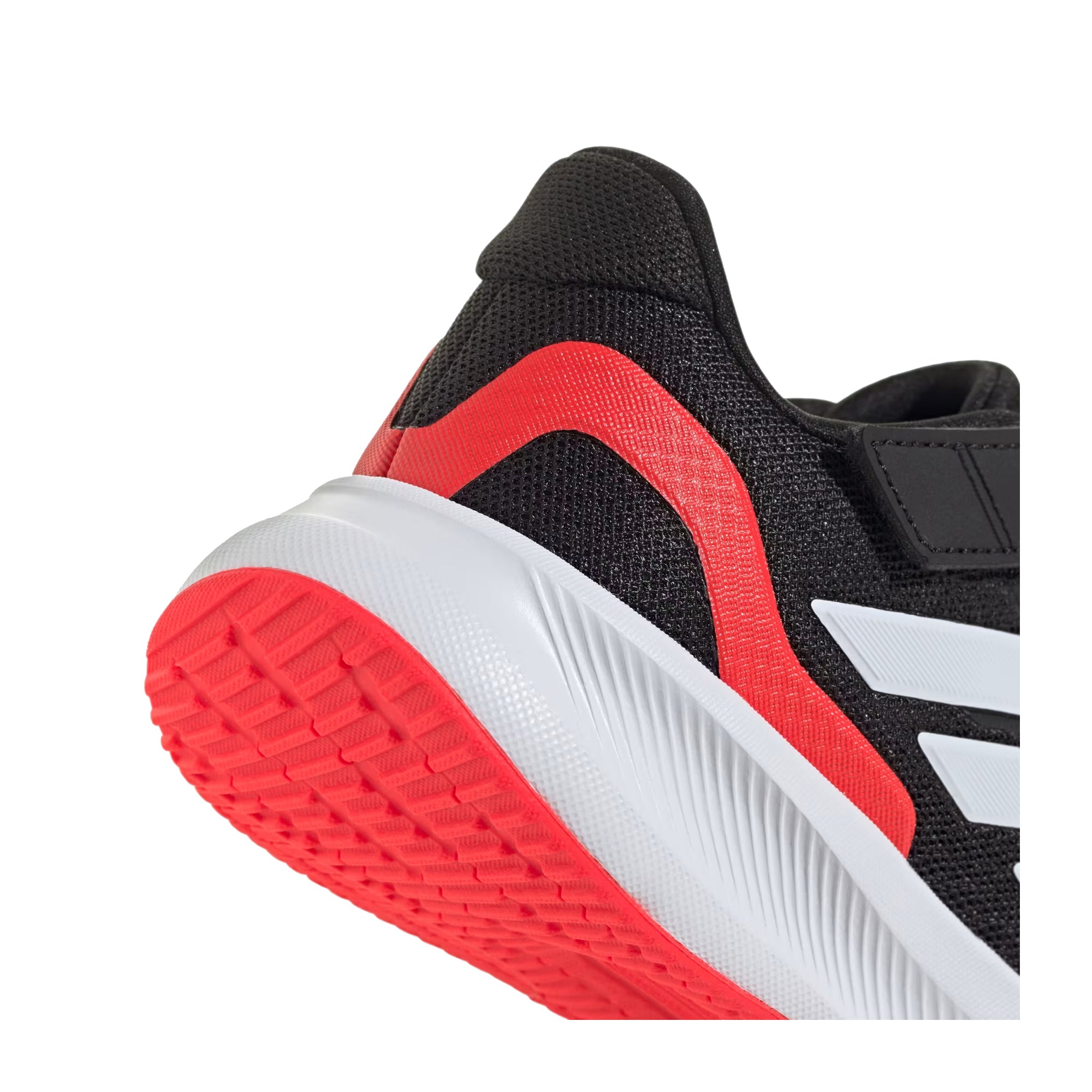 Sneakers Junior Runfalcon Nero e Rosso dettaglio