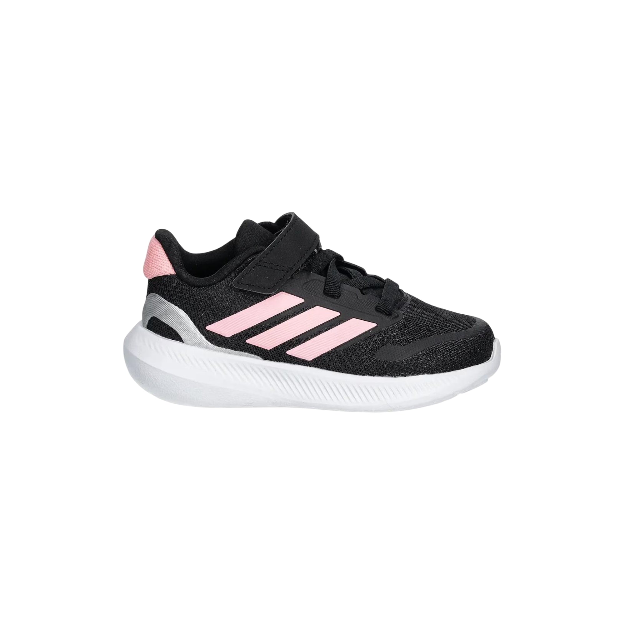 Scarpa Junior Nero/Rosa, con lacci e strappo