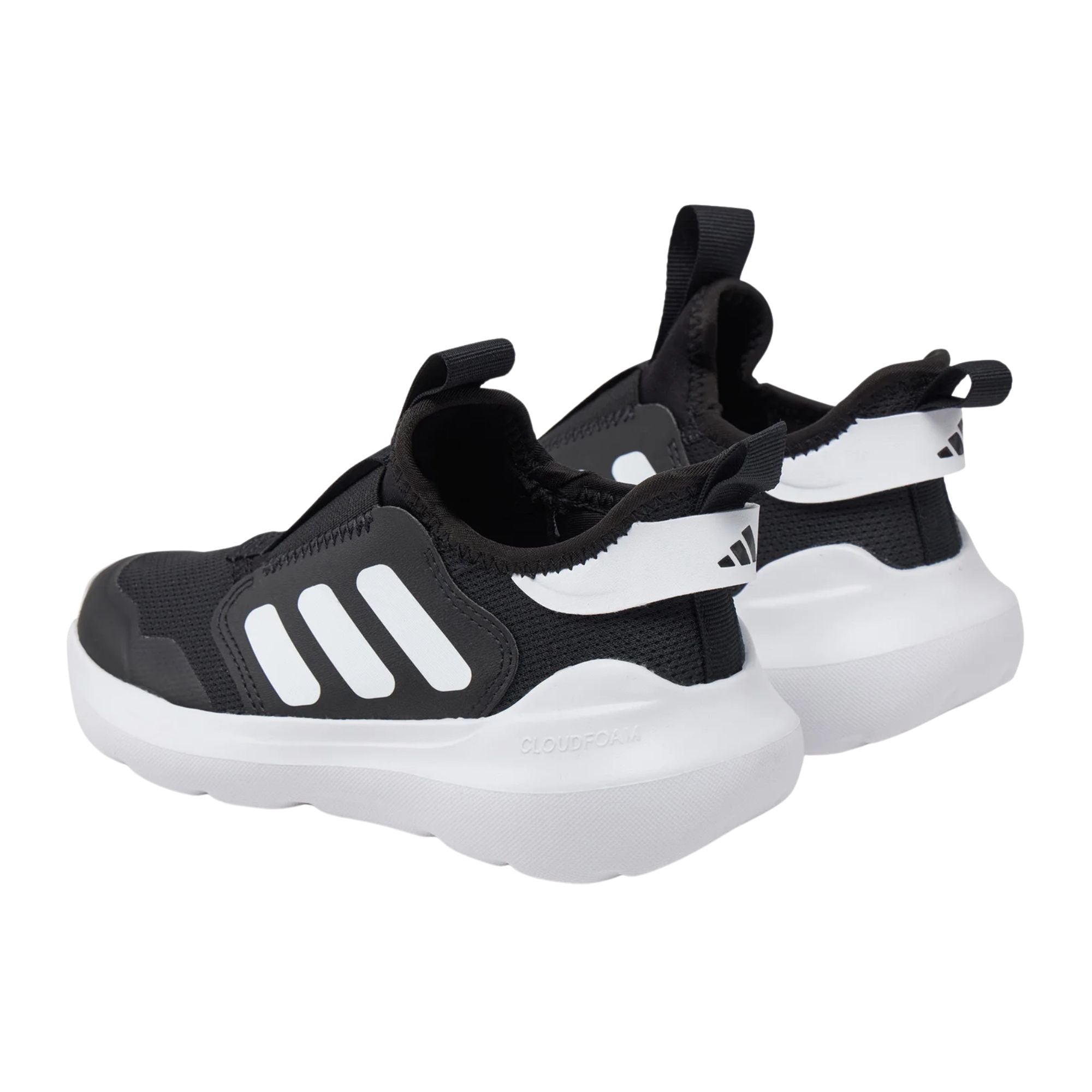 Sneakers Junior Nera, con iconici dettagli laterali e tomaia in tessuto