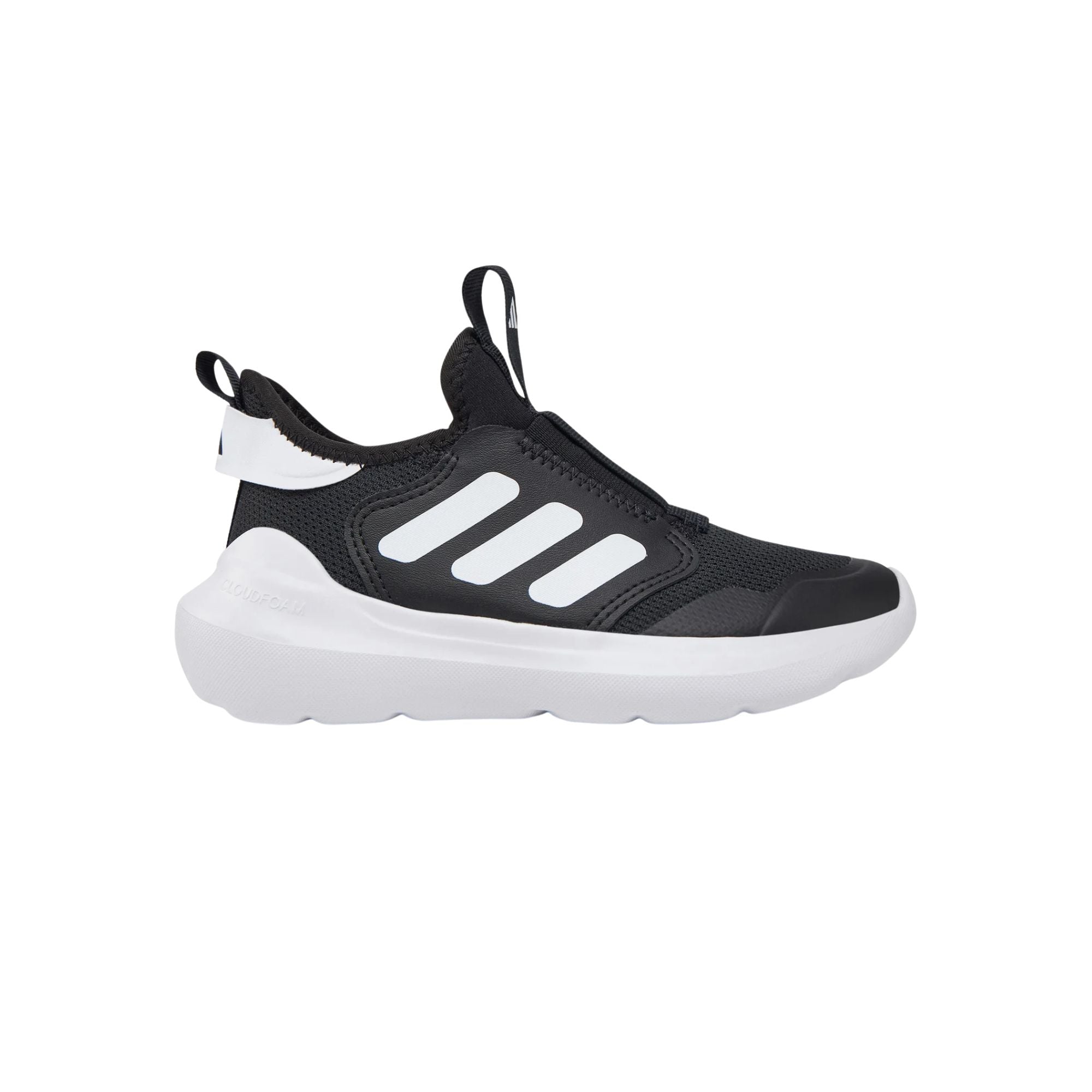 Sneakers Junior Nera, con iconici dettagli laterali e tomaia in tessuto