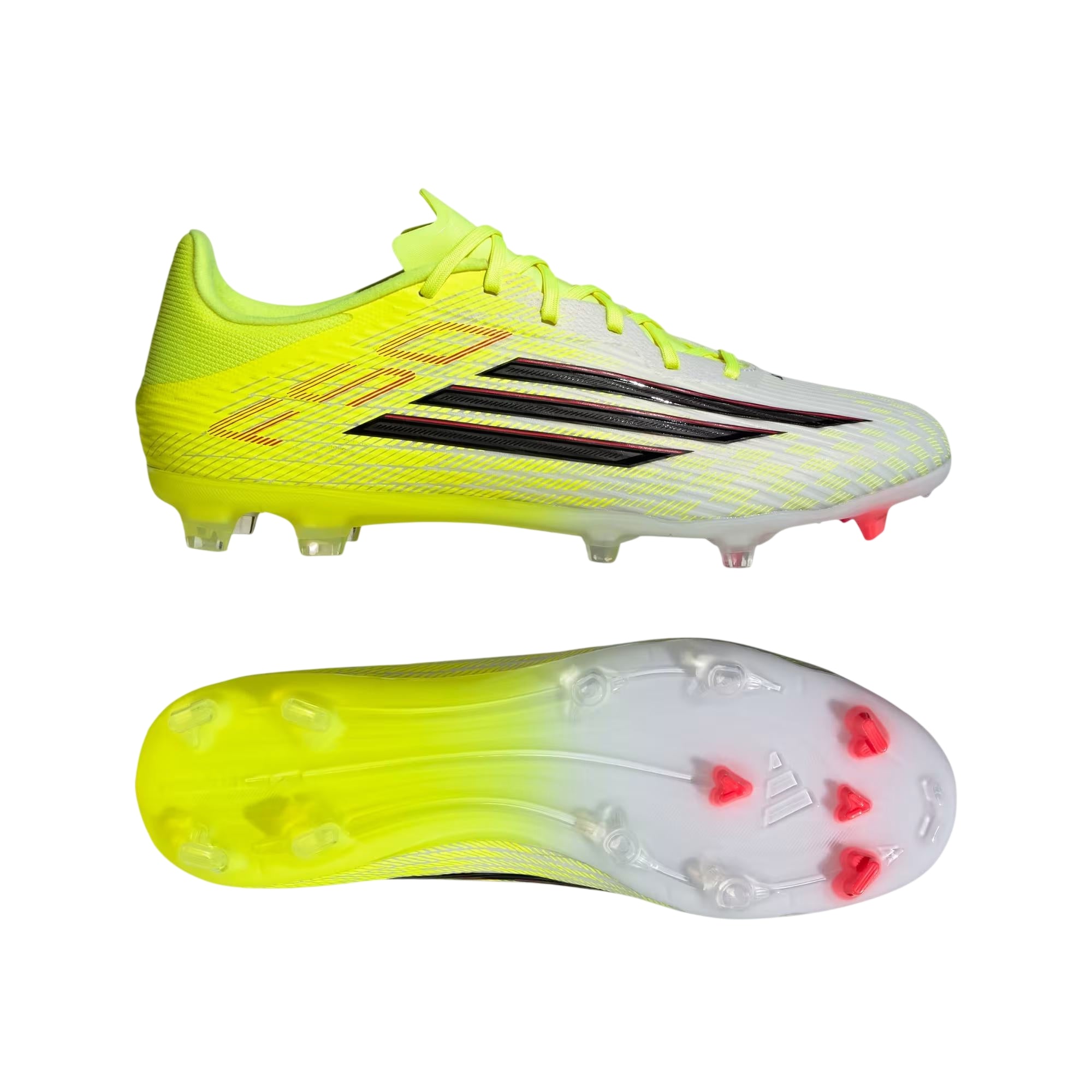 Scarpa da calcio F50 LEAGUE gialla con tacchetti rosa
