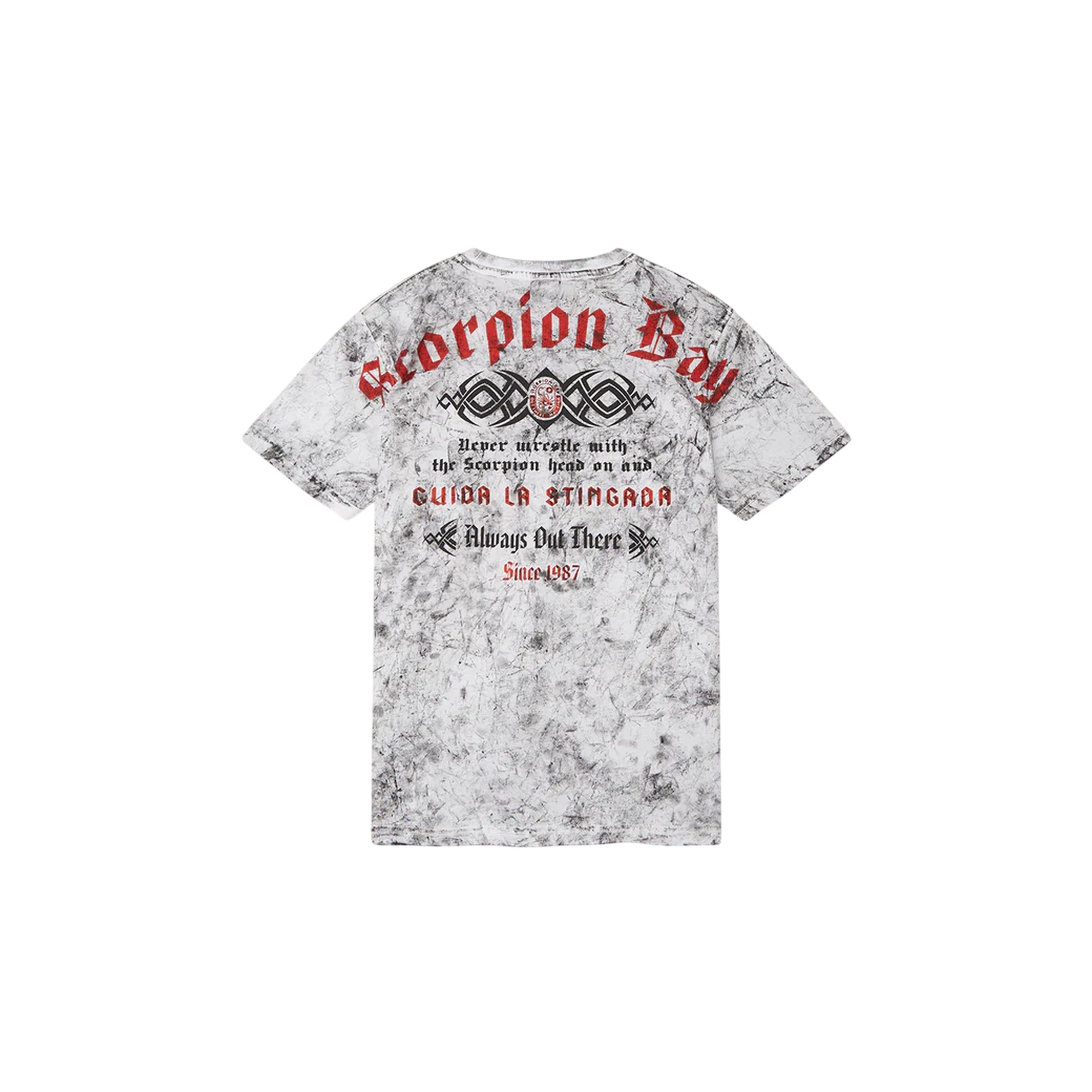 T-shirt Junior effetto dirty "Cuida la Stingada" retro