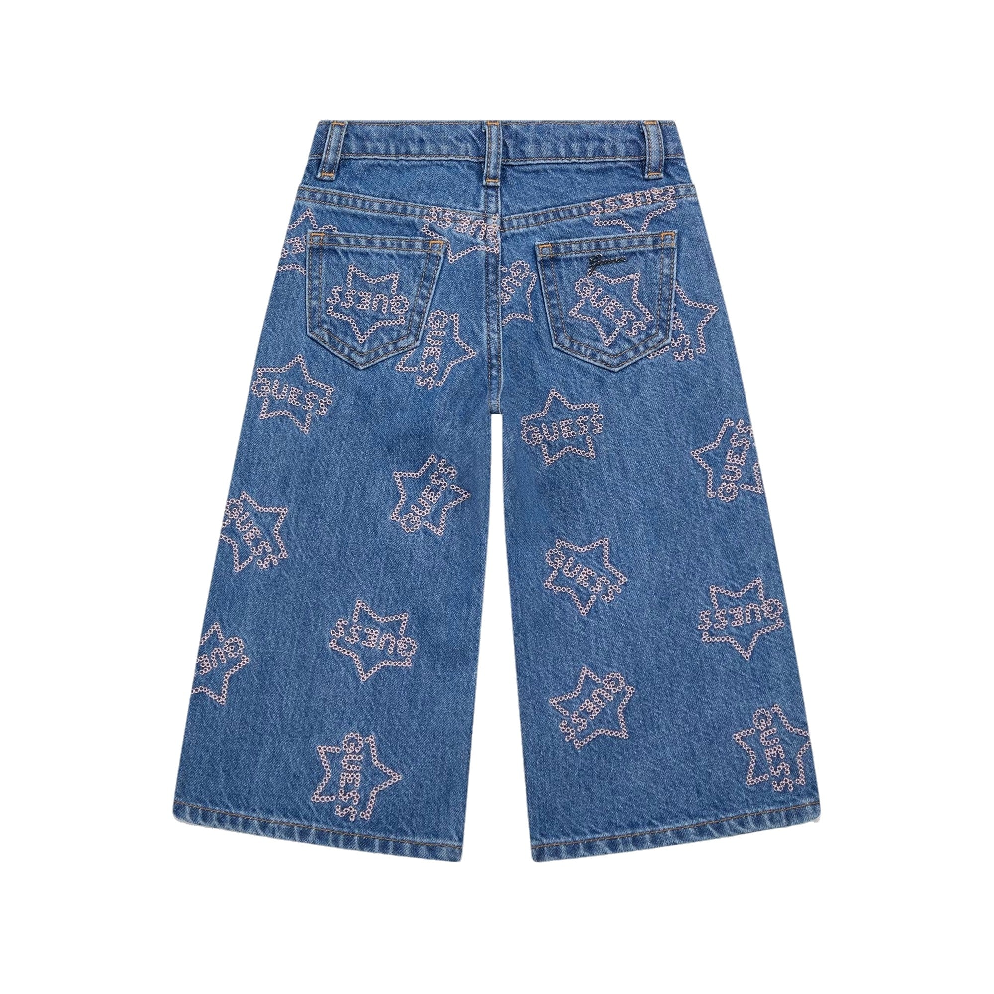 Jeans Bambina a palazzo con stelle all over retro