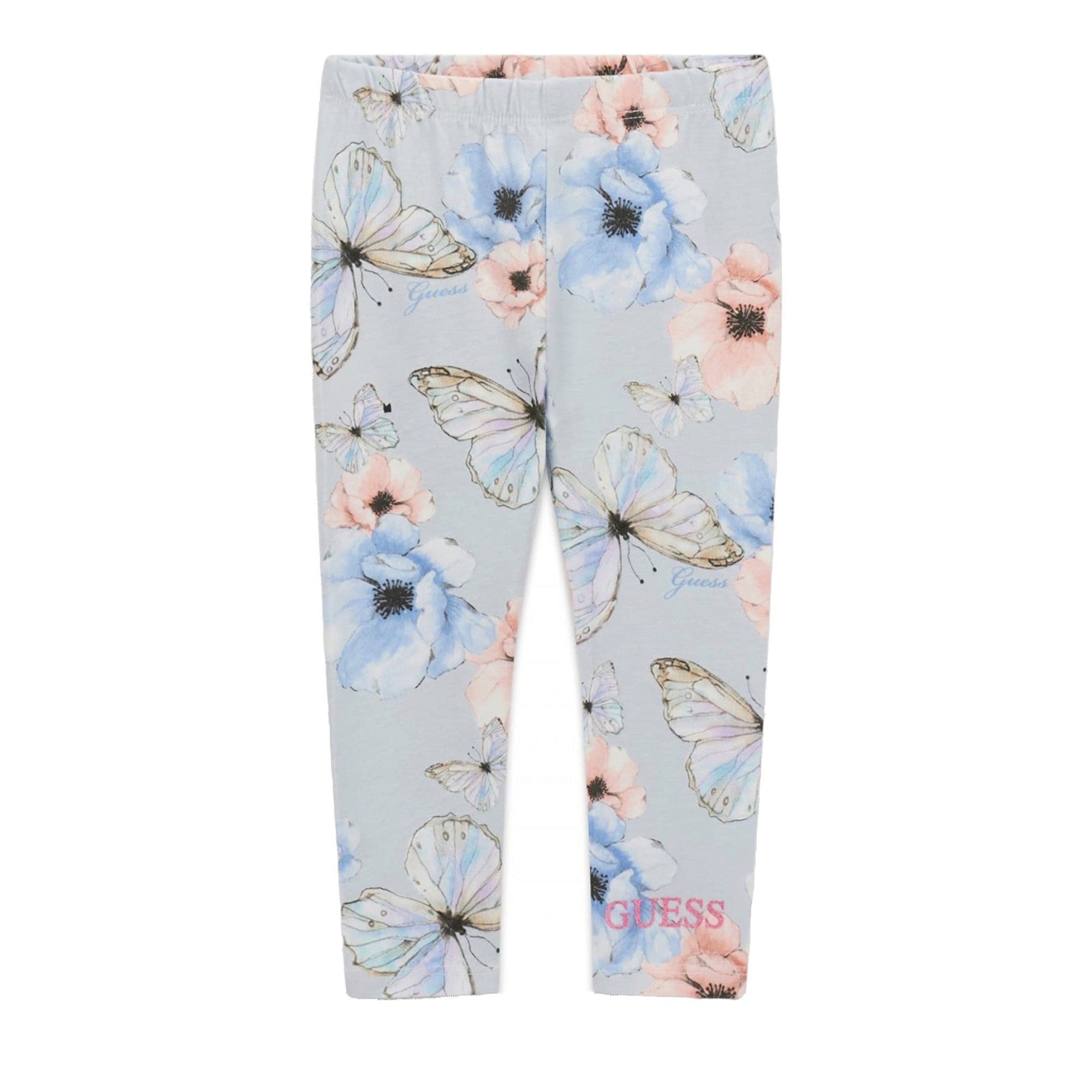 Leggings Bambina con stampa fiori e farfalle