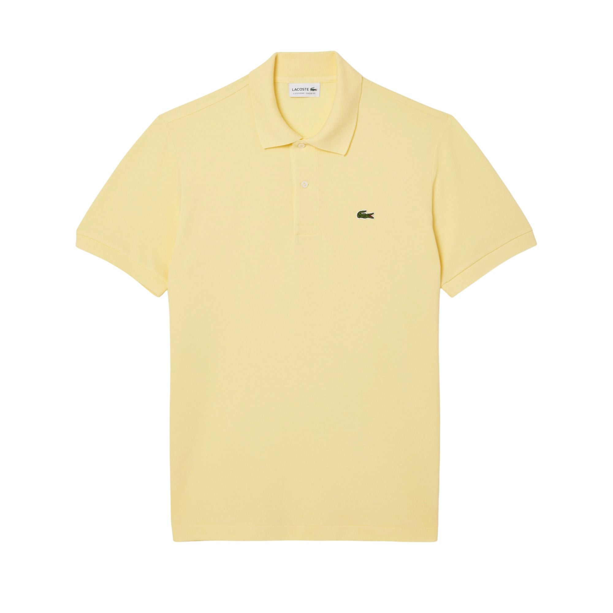 Polo Uomo modello L.12.12 Light Giallo, con maniche corte e coccodrillo iconico