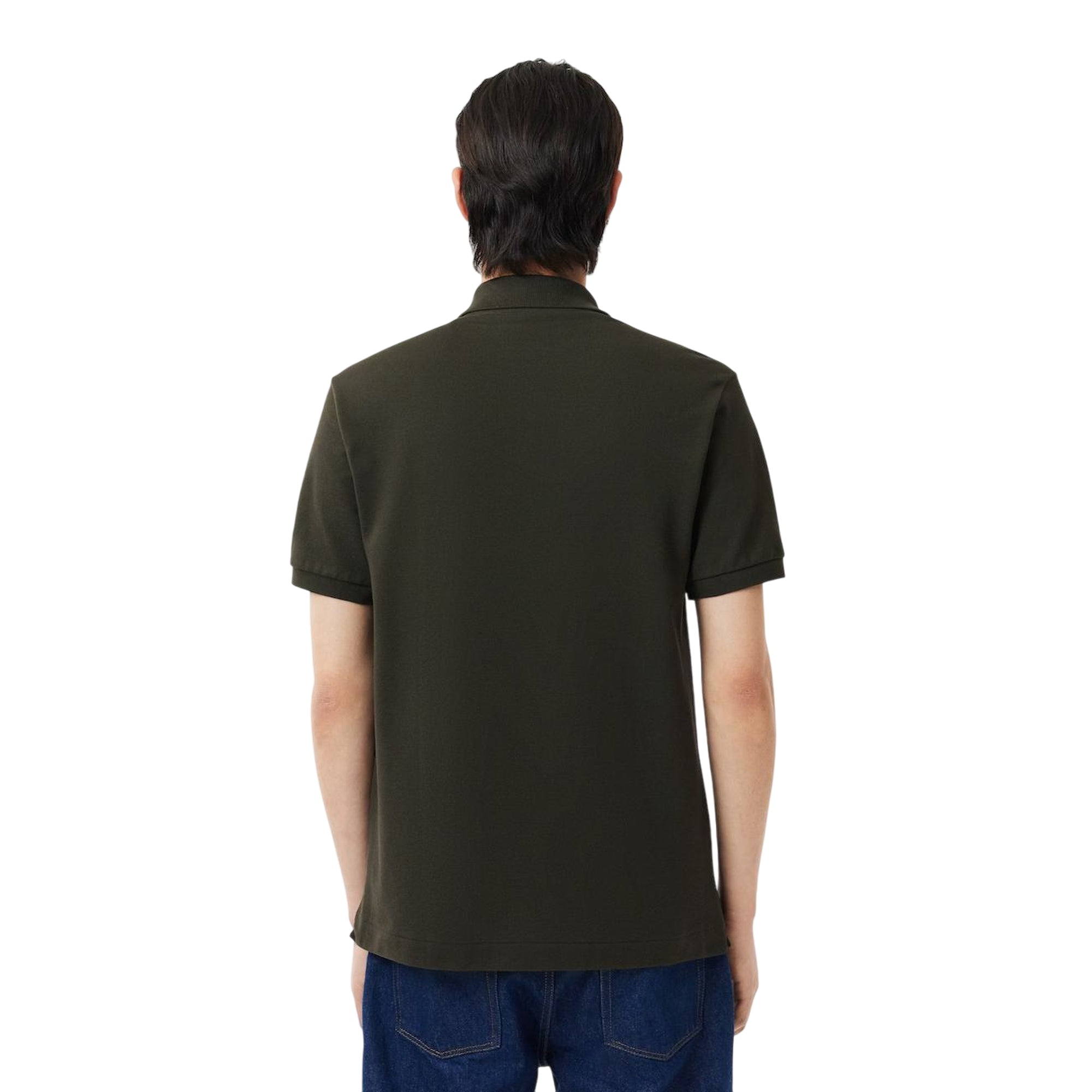 Polo Uomo L.12.12 Verde, con bordi a costine