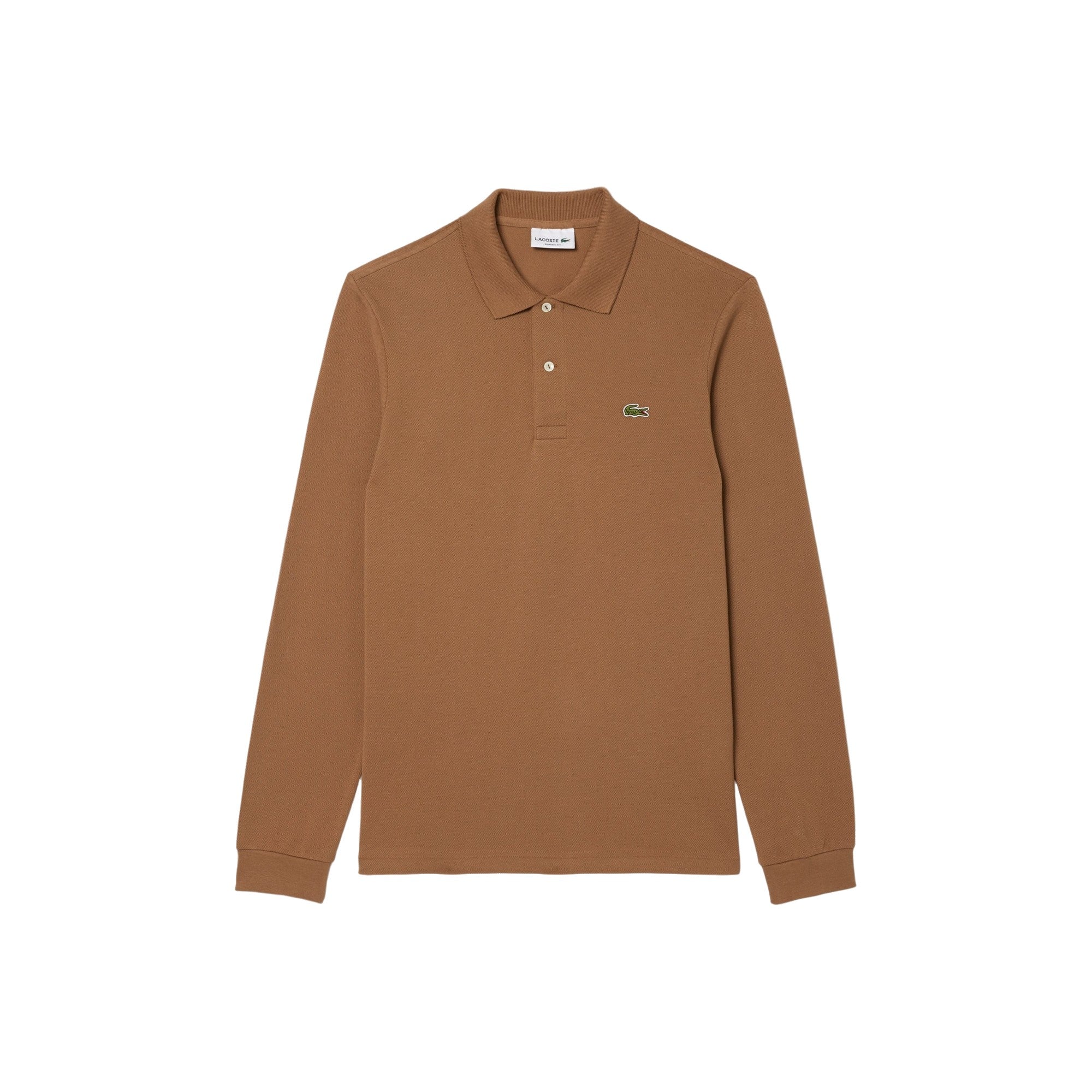 Polo Uomo Beige in piqué dincotone, con due bottoni