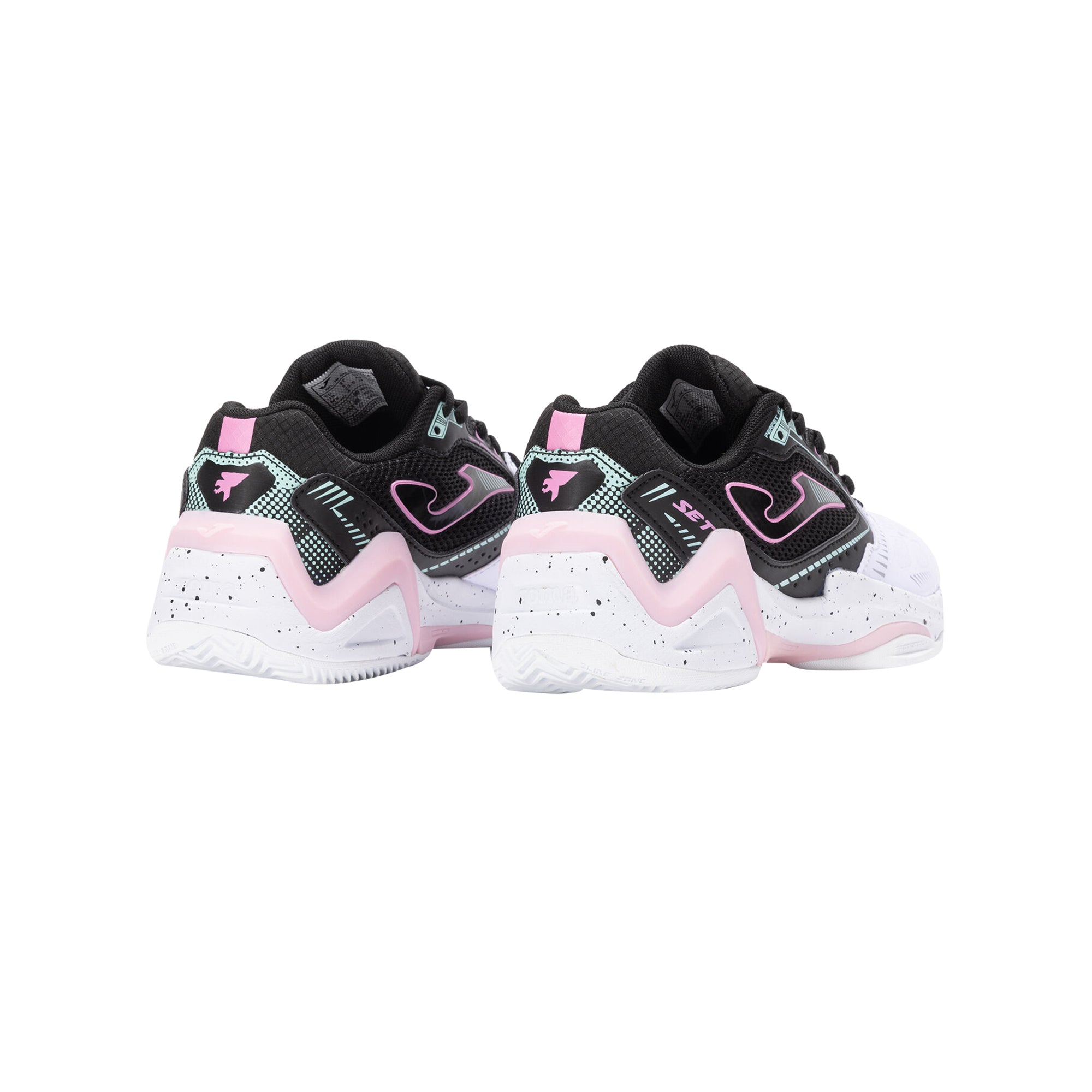 Scarpe Donna da Padel , modello Set Lady 25 Argilla, nere e rosa