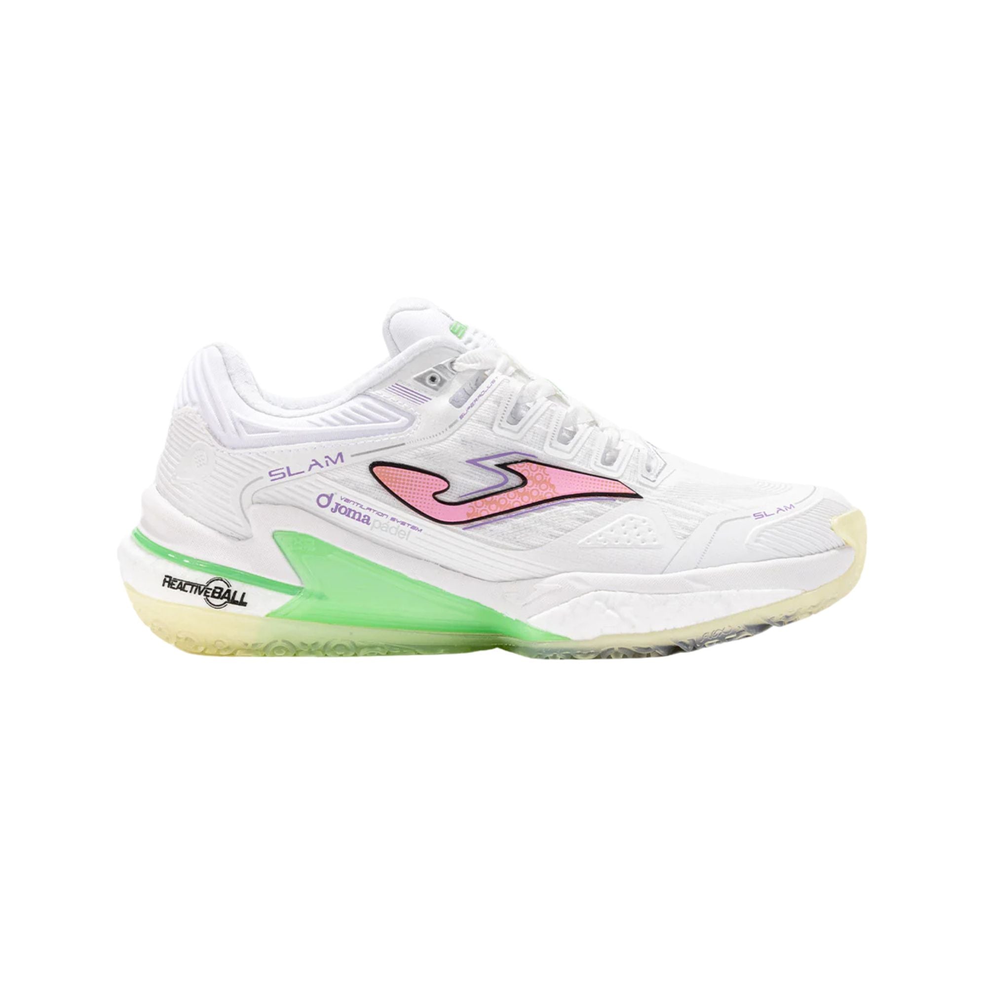 Scarpa Donna da Padel, con suola dotata di tacchetti e logo laterale. a contrasto