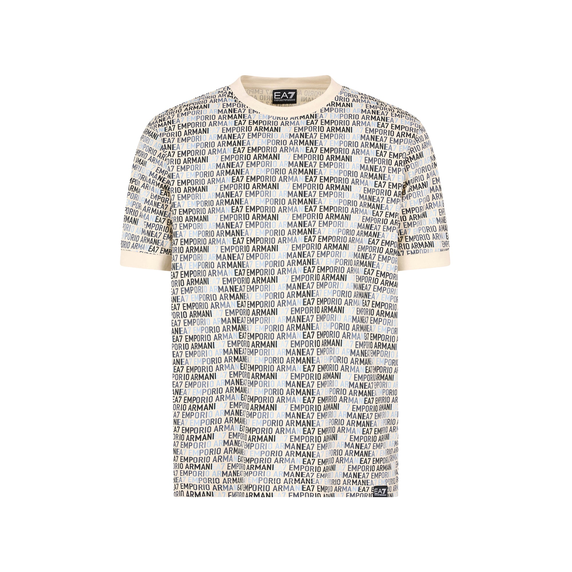 T-shirt Uomo Monogram Logo, con bordi a costine e girocollo