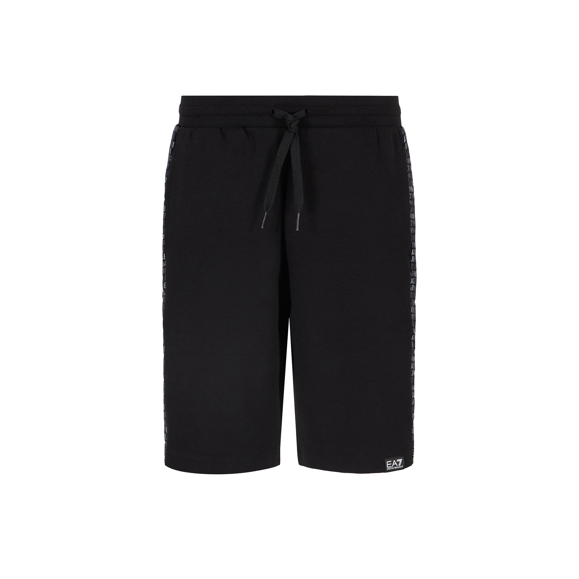 Bermuda Uomo Nero Logo Series felpato