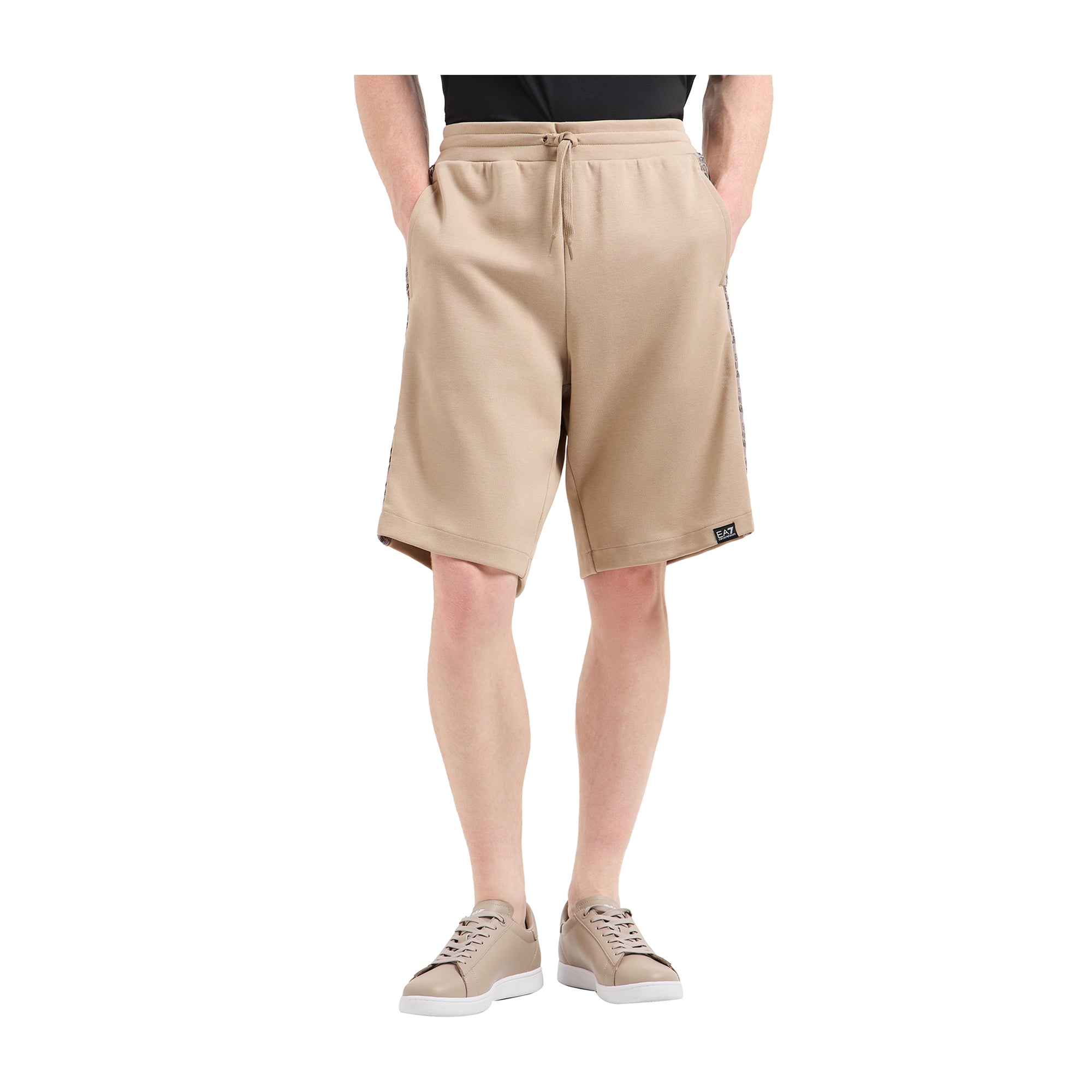 Bermuda Uomo Logo Series, con coulisse in vita ed inserto laterale a contrasto