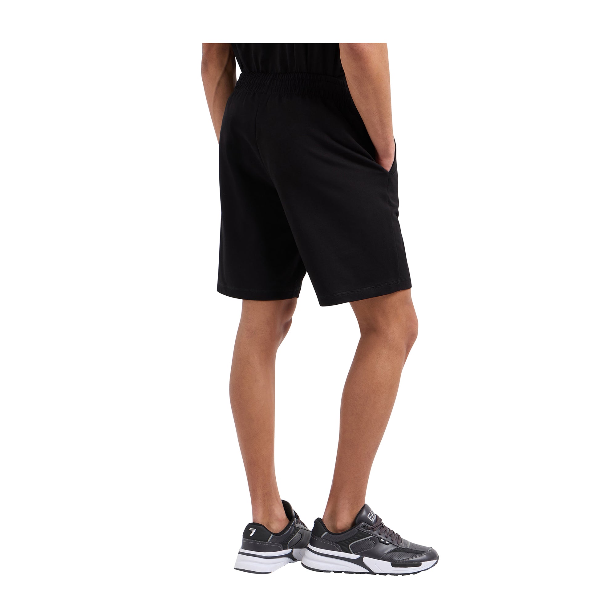 Bermuda Uomo a tinta unita, con maxi logo laterale stampato in tono colore