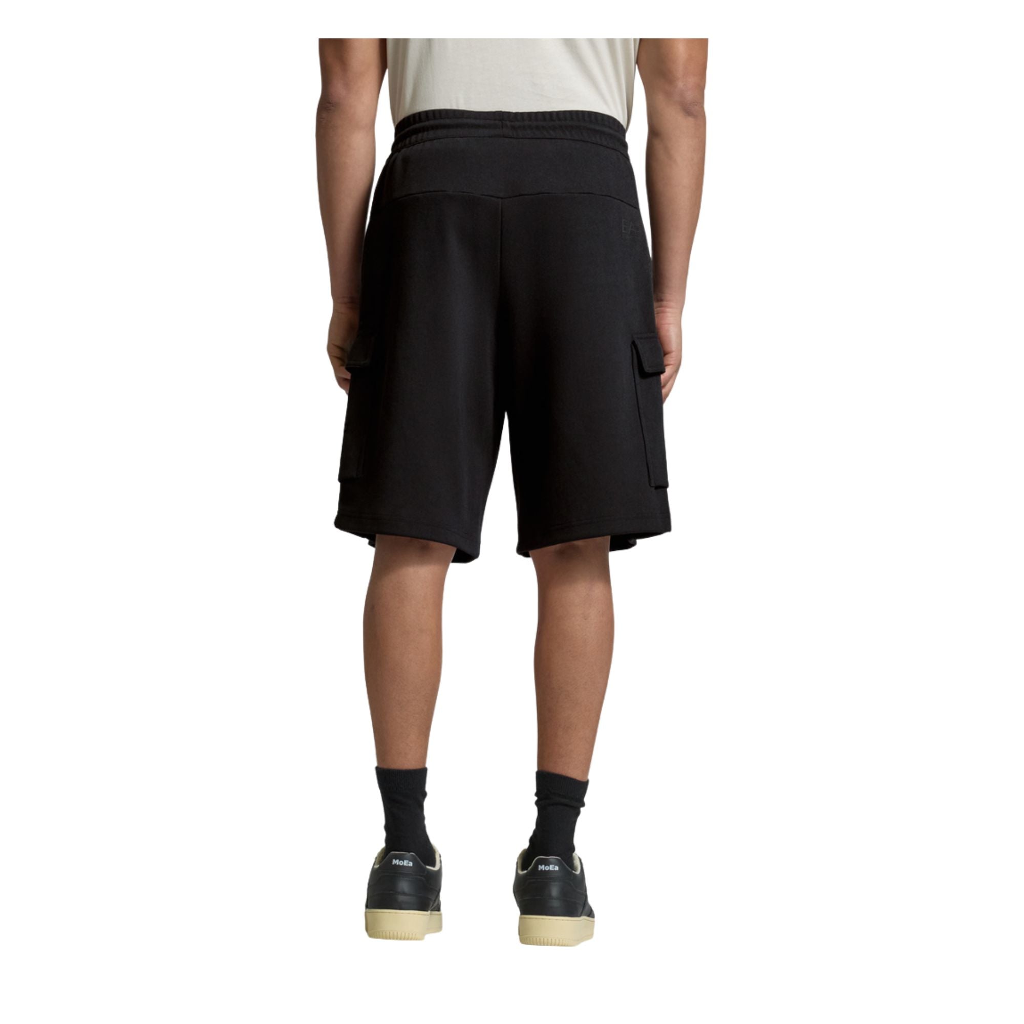 Bermuda Uomo con tasche cargo Nero modello retro