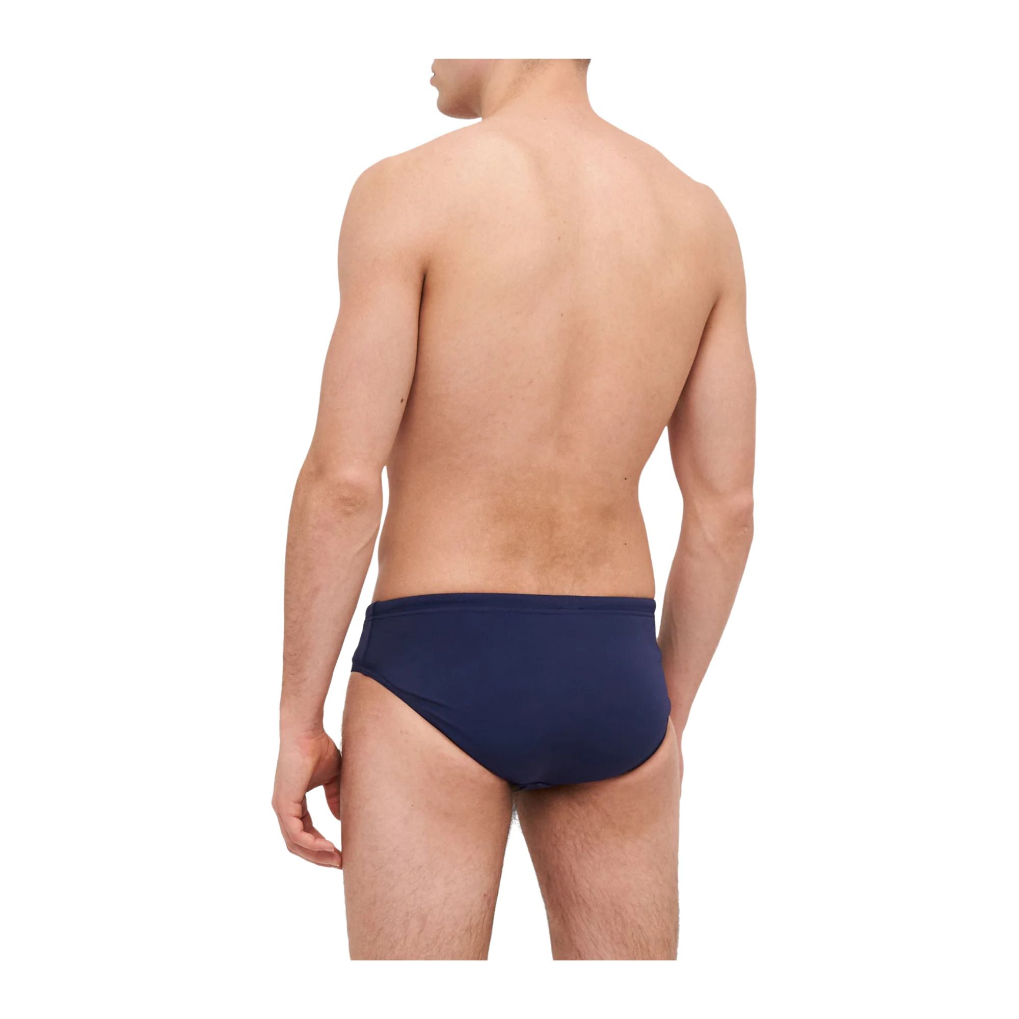 Costume a slip da Uomo Blu con logo modello retro