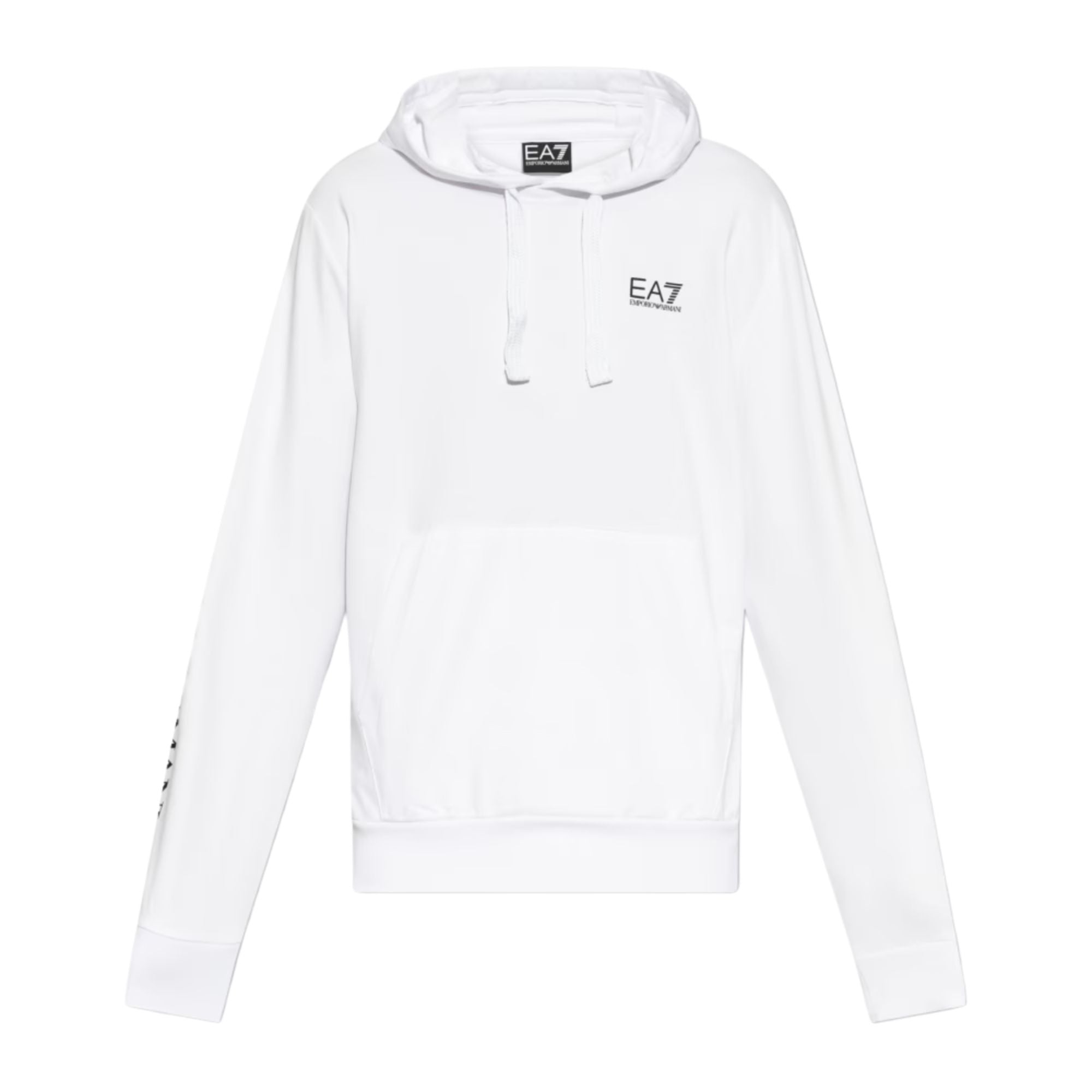 Felpa Uomo Bianca Logo Series con cappuccio