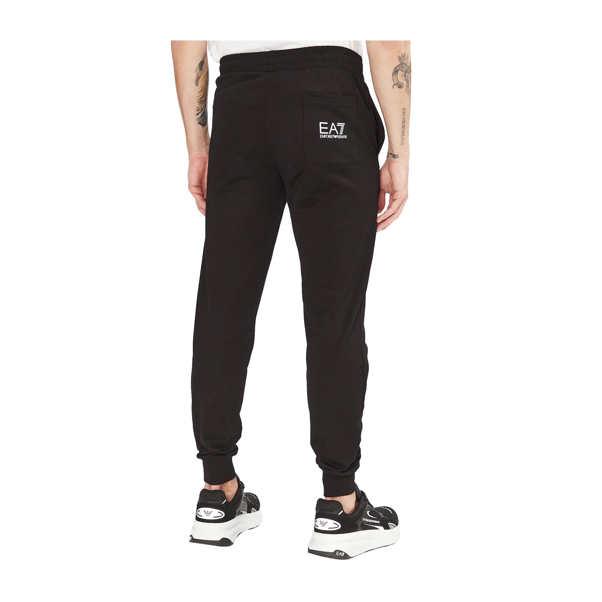 Pantalone Uomo in puro cotone, da tuta, con maxi logo a contrasto