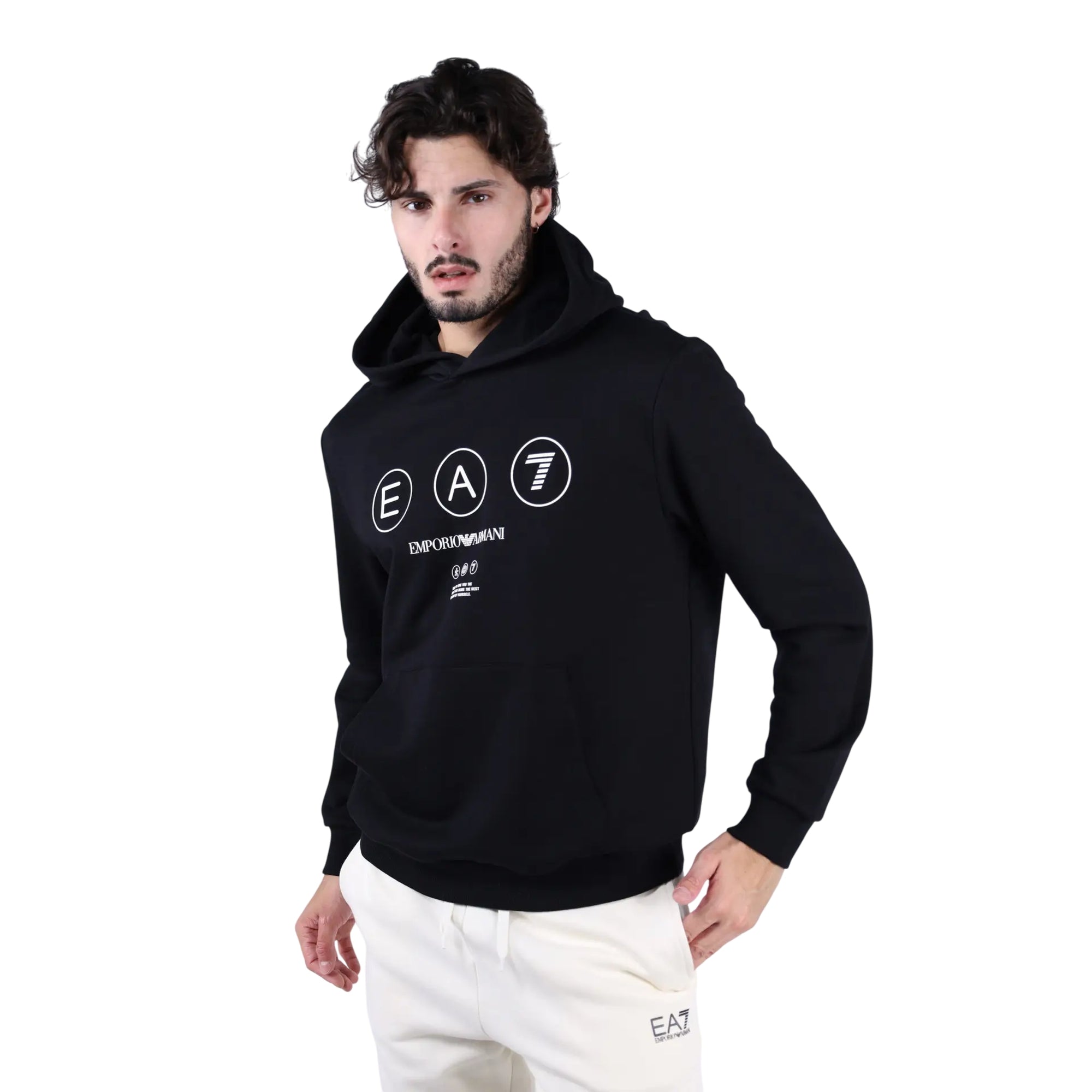 Felpa Uomo Lux Identity Train Logo con cappuccio