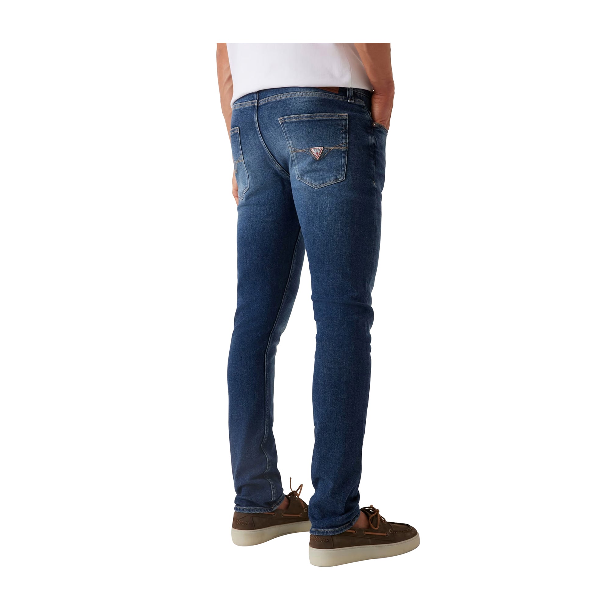 Guess Jeans Uomo Skinny fit Chris Blu modello retro