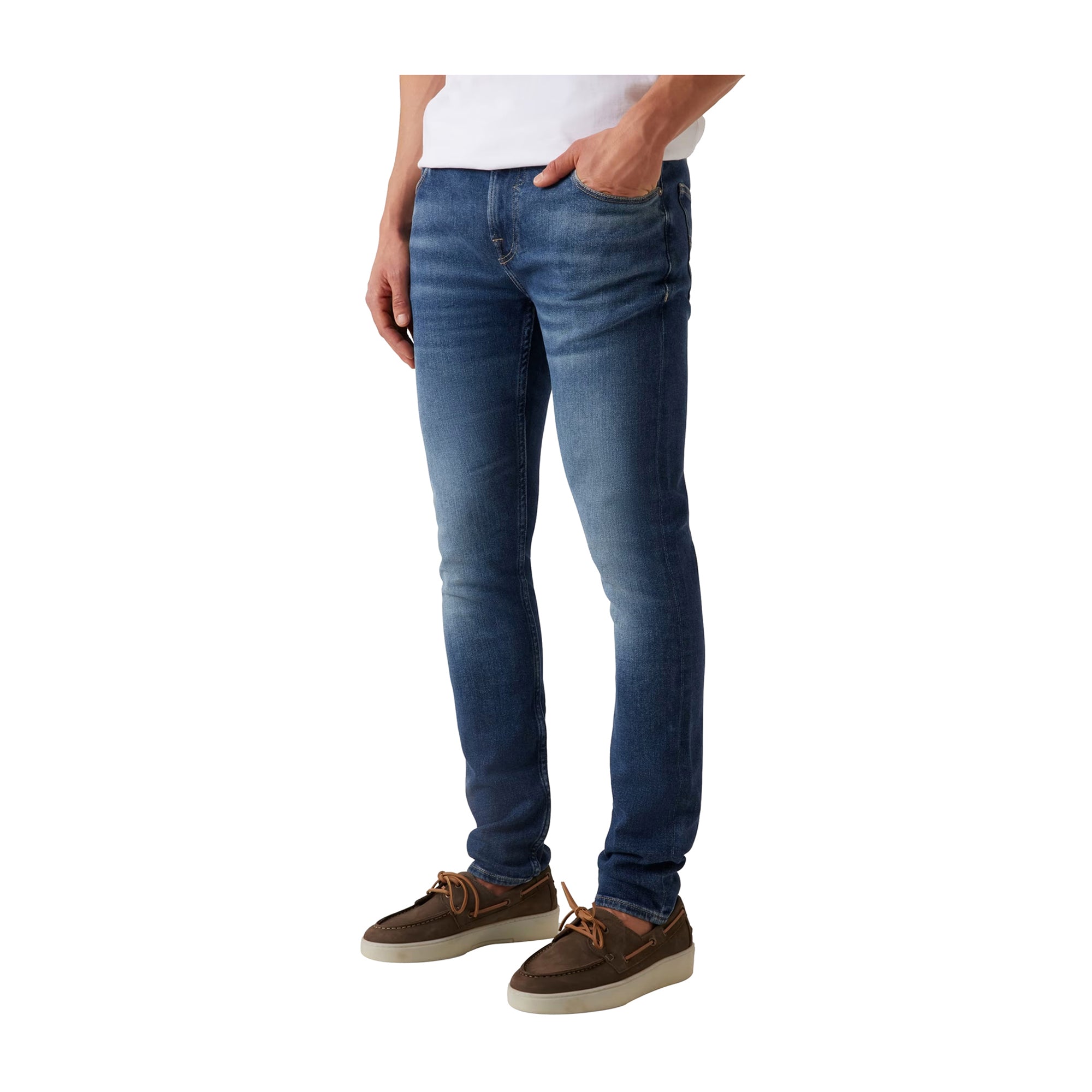 Guess Jeans Uomo Skinny fit Chris Blu modello frontale