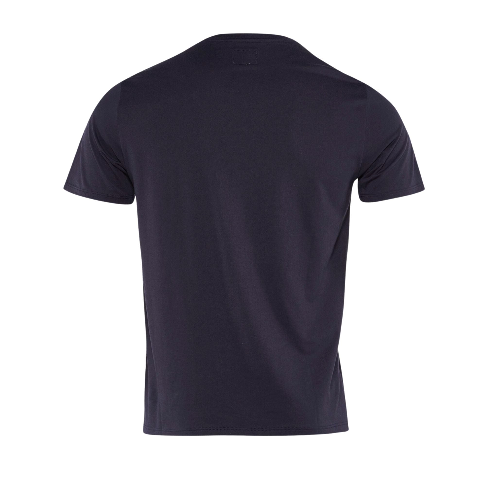 Guess T-Shirt Uomo Blu con logo ricamato retro