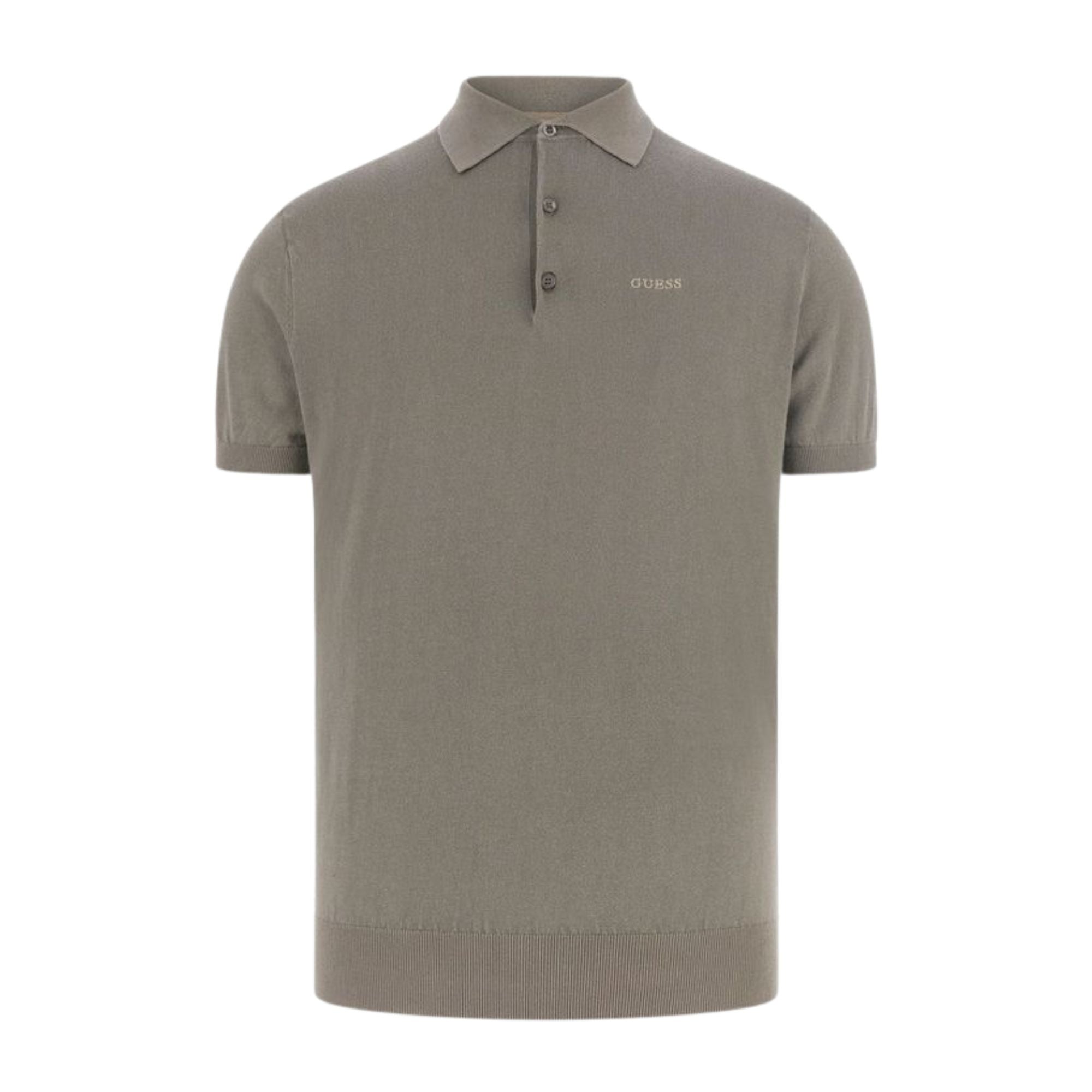 Guess Polo Uomo Verde scuro con logo