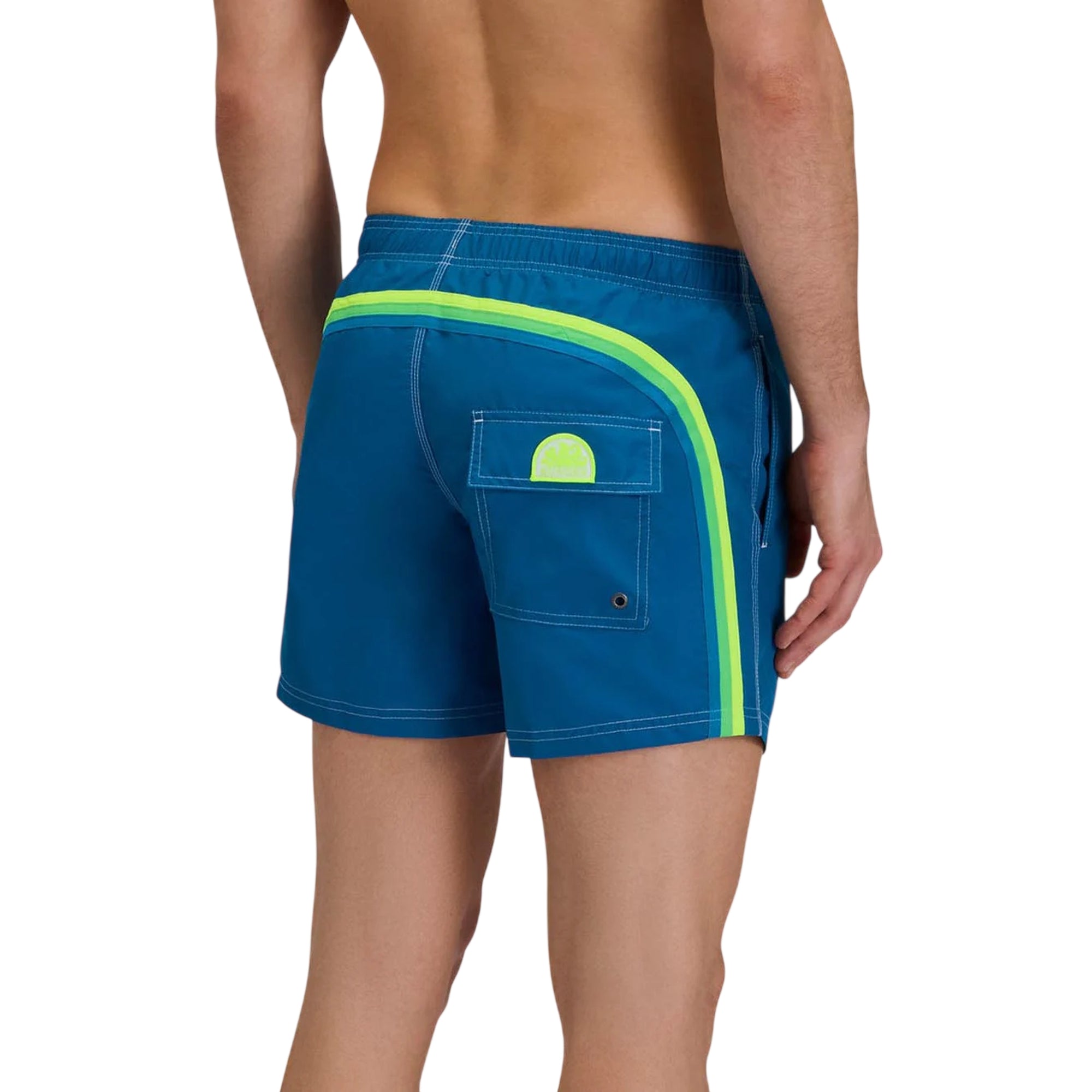 Costume Uomo in tinta unita Blu retro