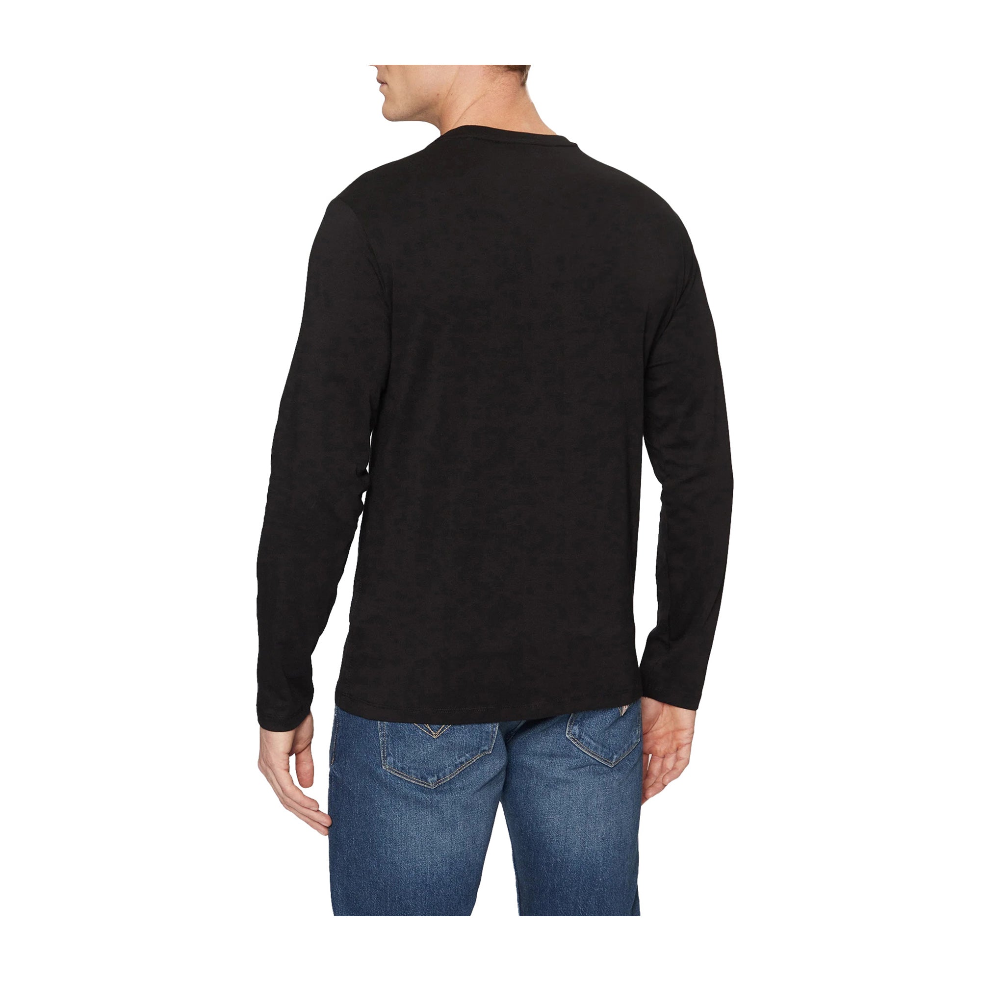 Guess Maglia a maniche lunghe con logo sur ton Nero