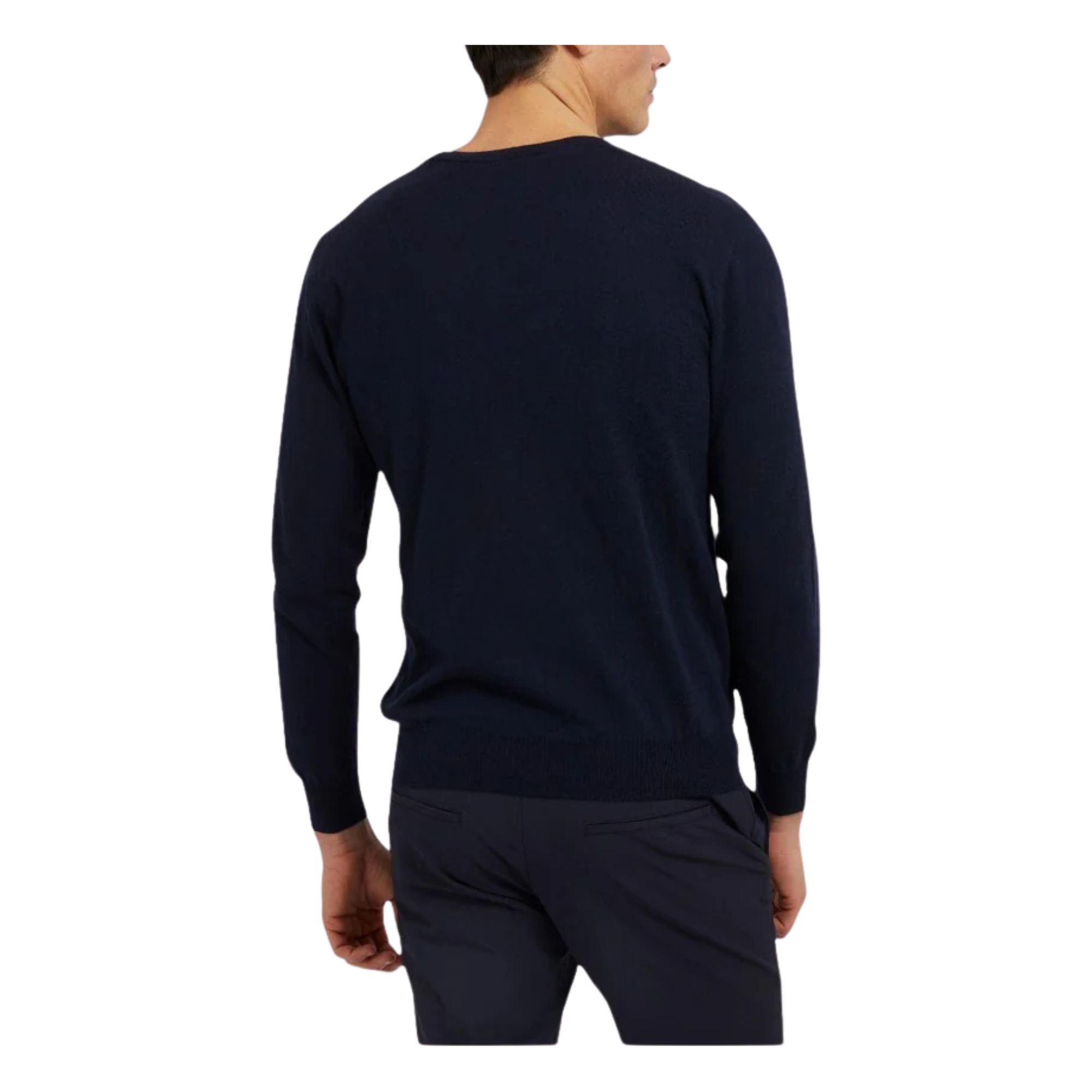 Guess Maglioncino Uomo in misto cotone Blu scuro modello retro