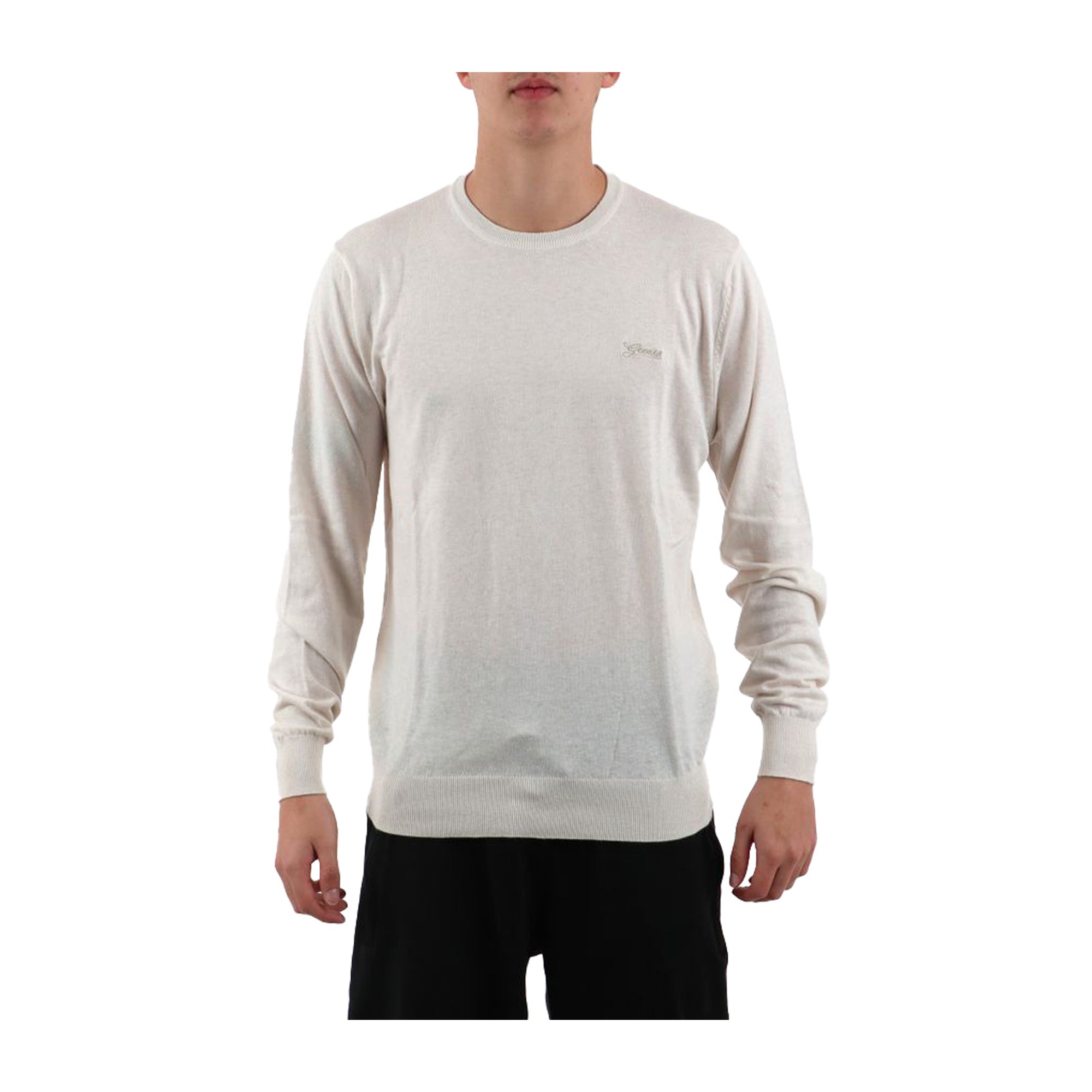 Guess Maglioncino Uomo in misto cotone Beige