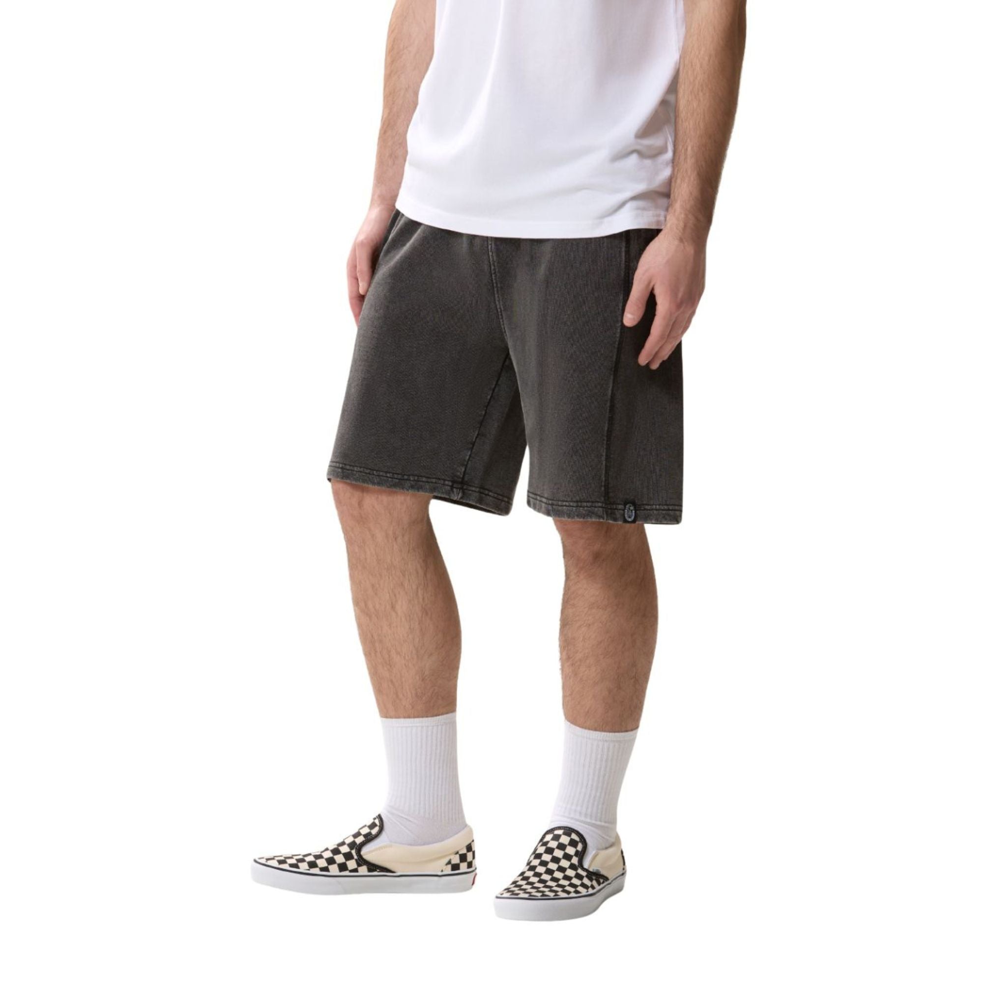 Shorts Fleece un-brushed Uomo Nero