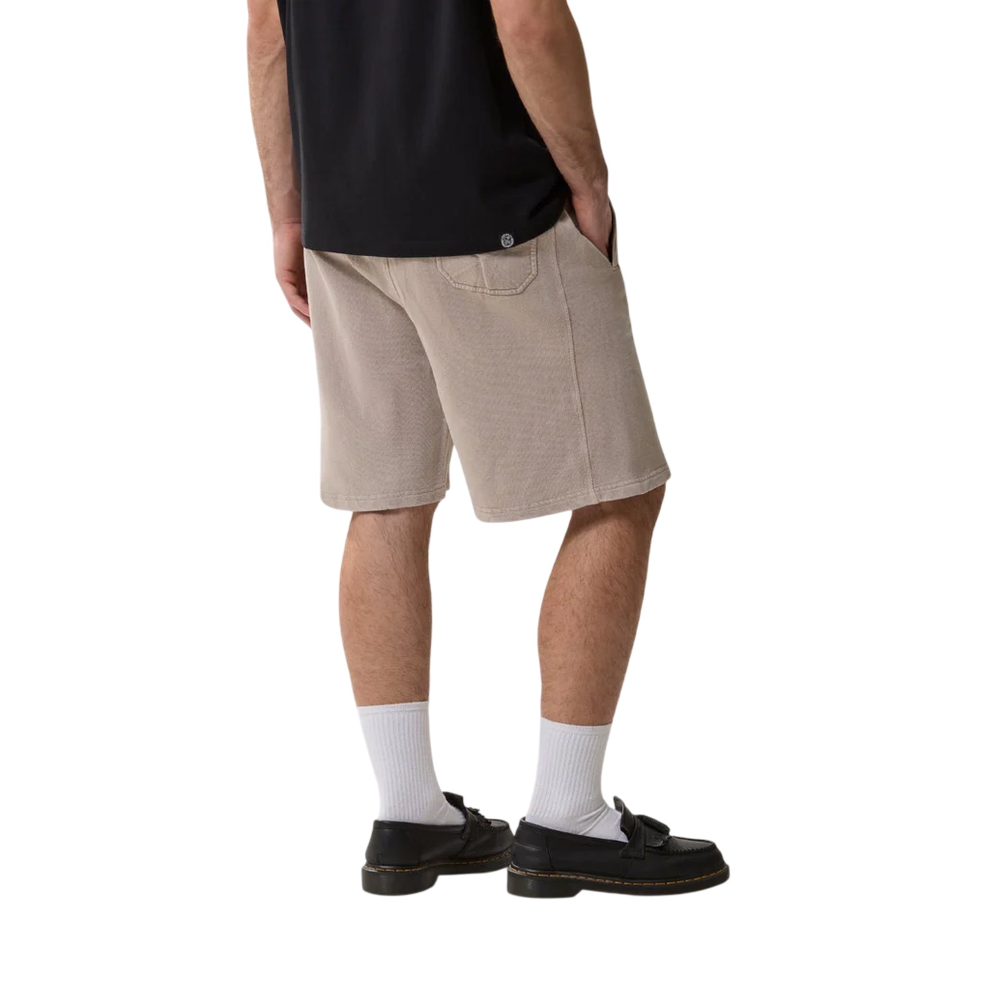 Bermuda Uomo in felpa Beige modello retro