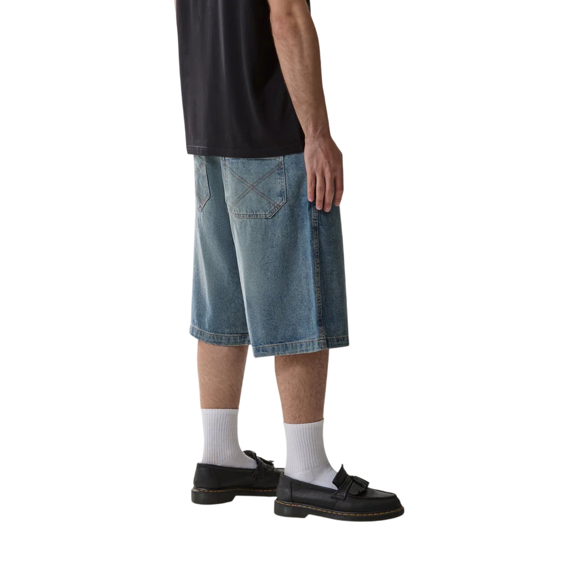 Bermuda Uomo in denim baggy modello retro