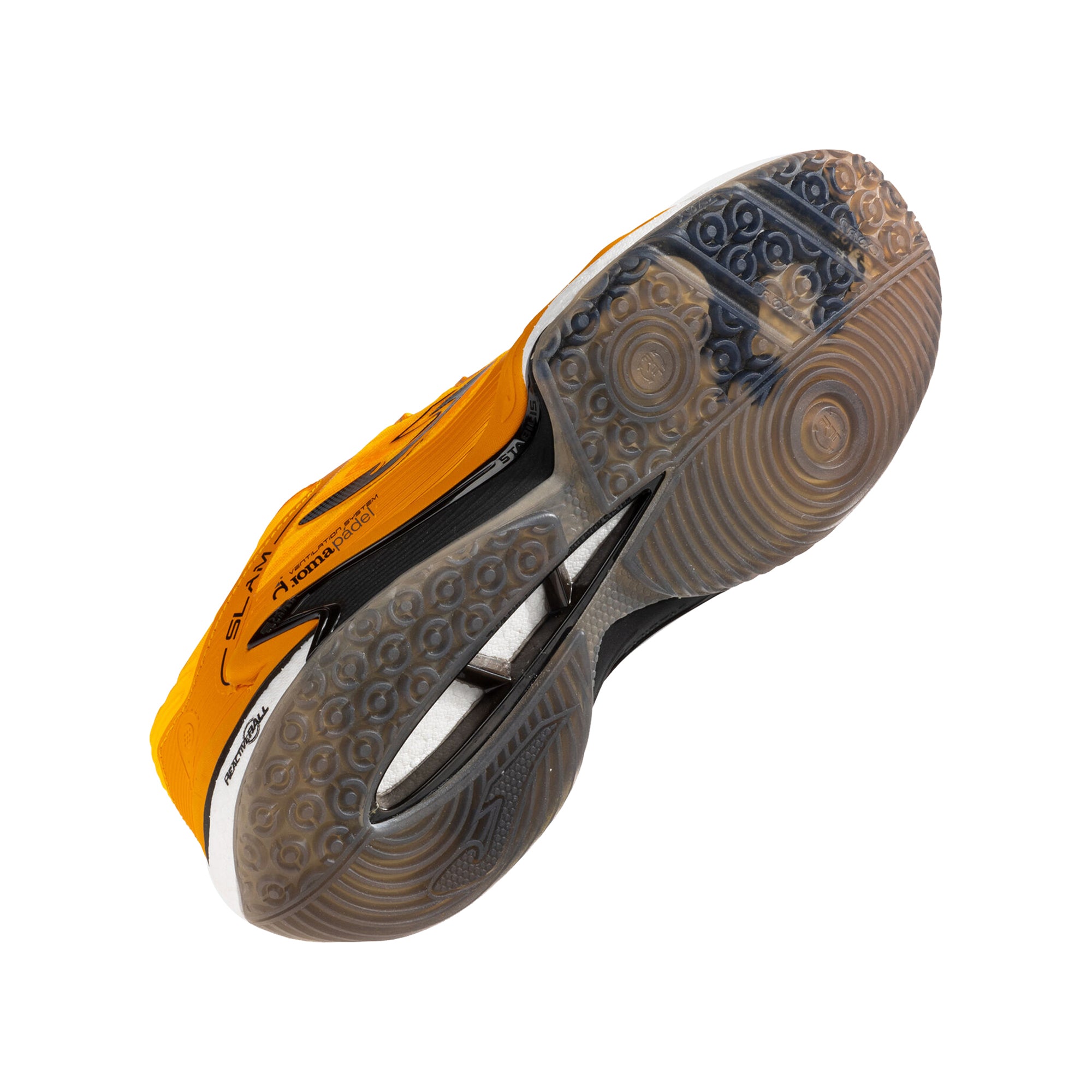 Scarpa Uomo da padel, linea Slam gialla, con logo laterale