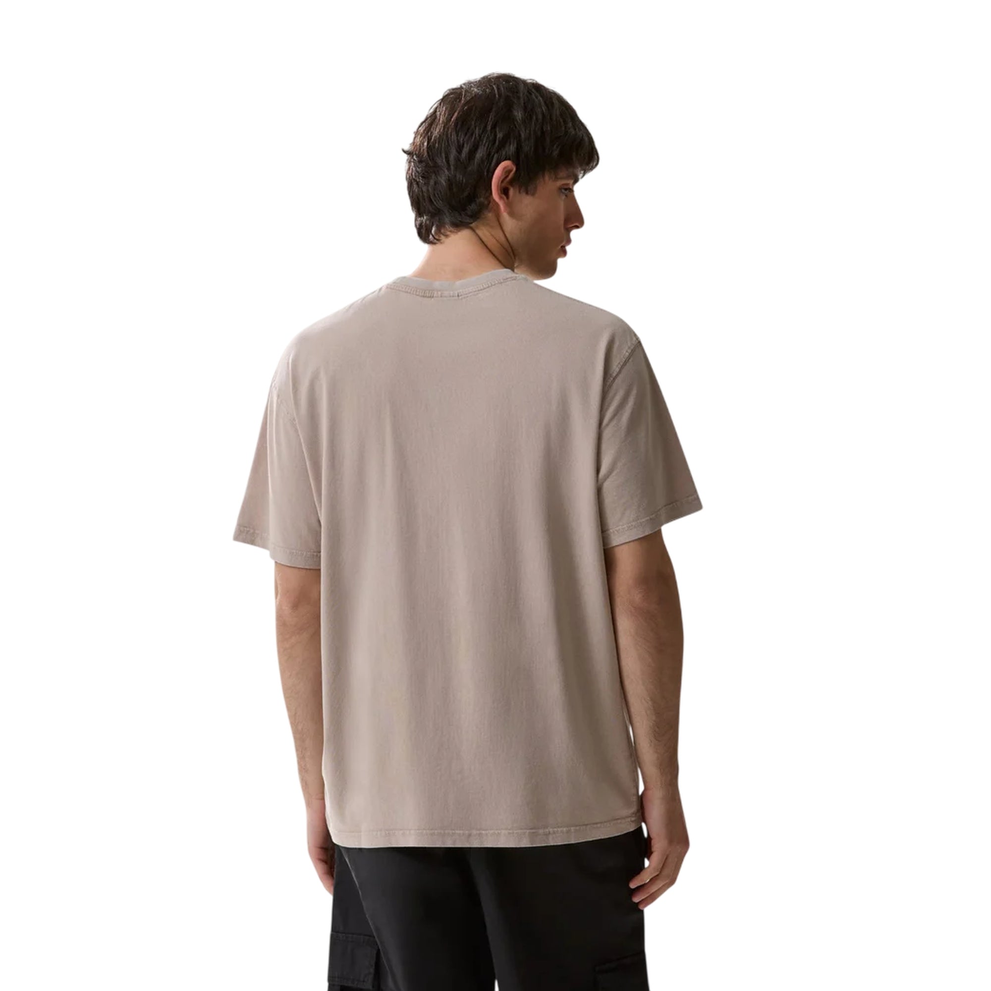 T-shirt Uomo Beige stampa "No Problema Manana" modello retro
