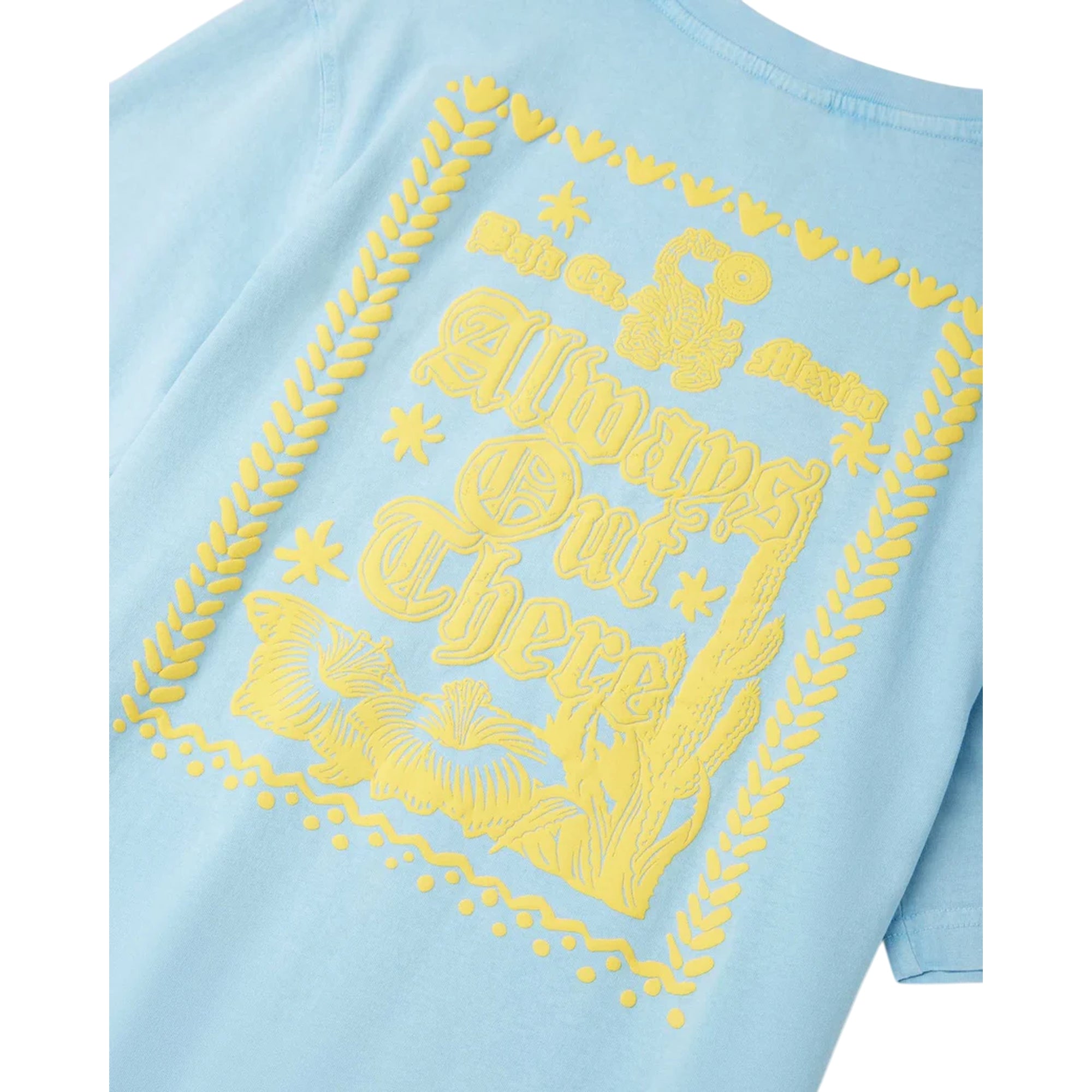 T-shirt Uomo Azzurra con stampa Mirador dettaglio
