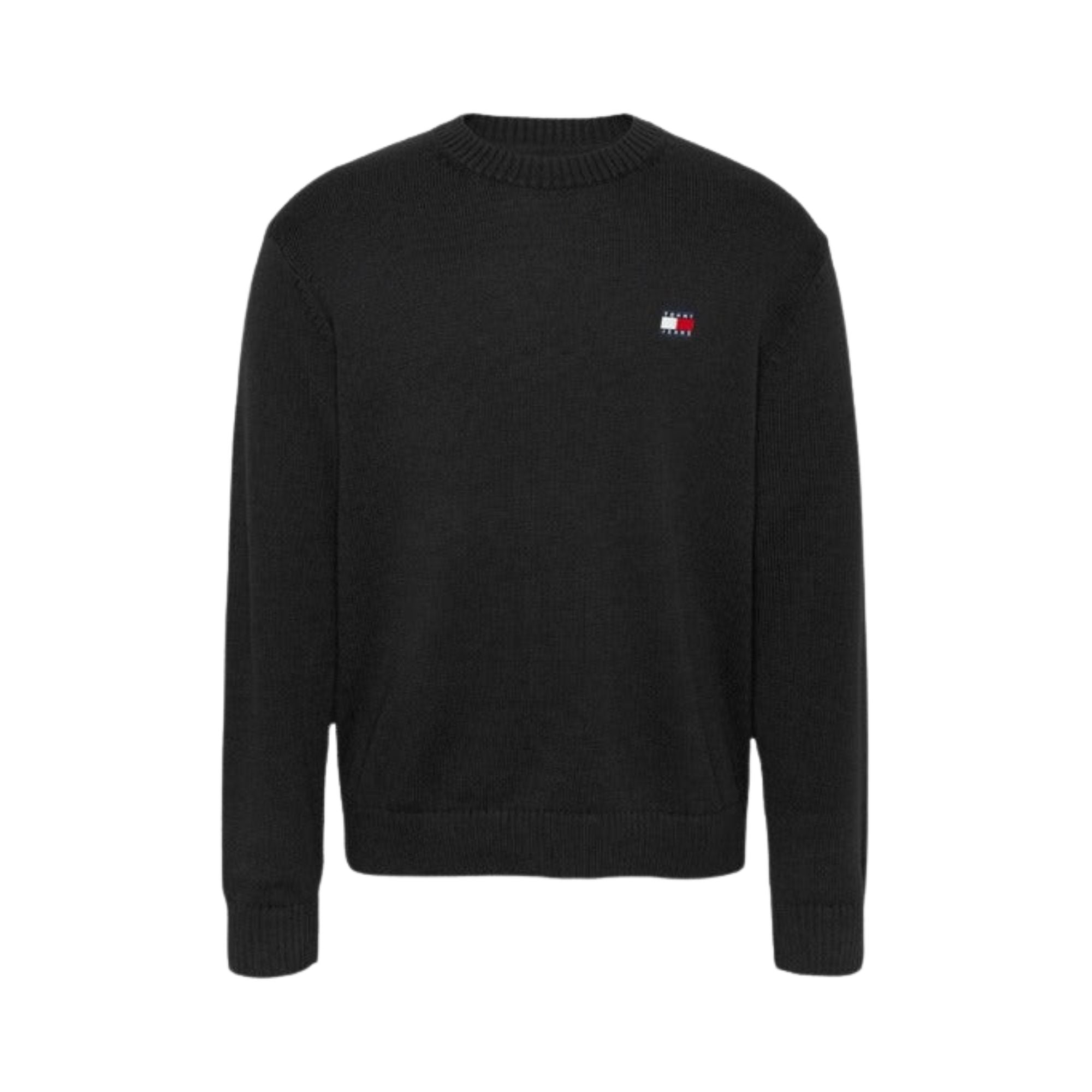 Tommy Hilfiger Maglioncino Uomo Nero Knitwear con Stampa