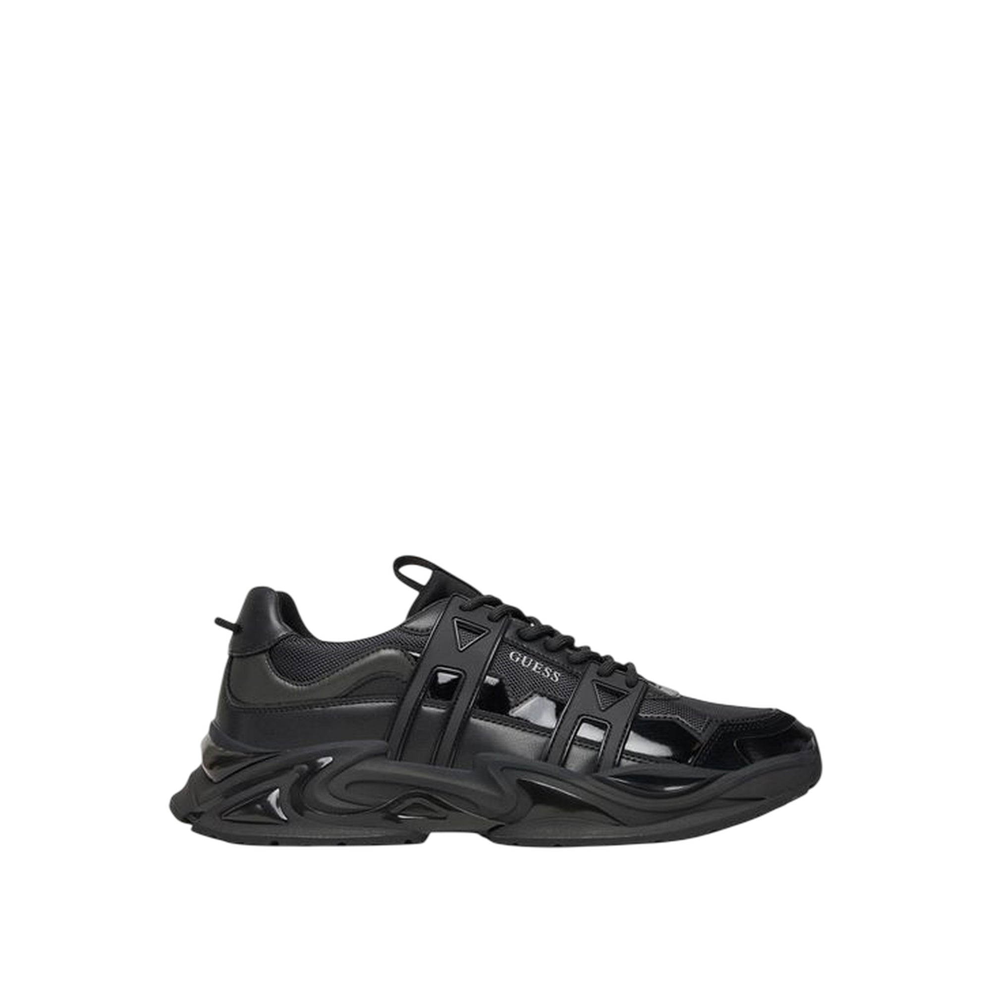 Sneakers Uomo Bellu, Nera, con tomaia e suola tono su tono