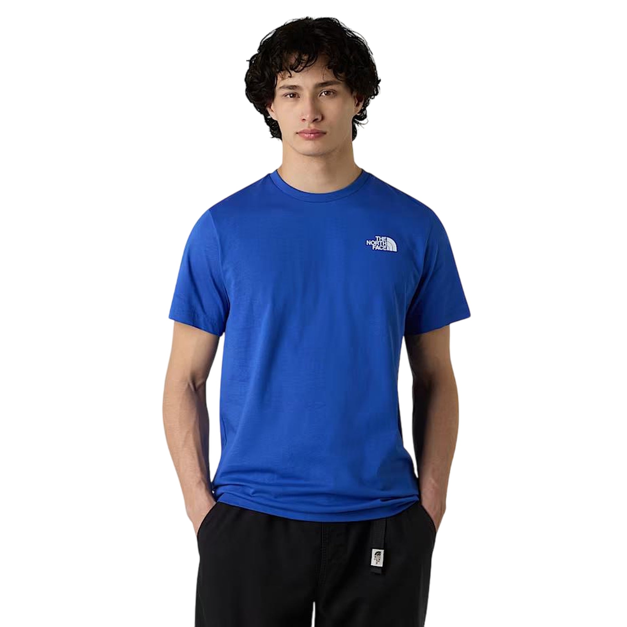 T-shirt Uomo NSE Box posteriore Blu modello frontale