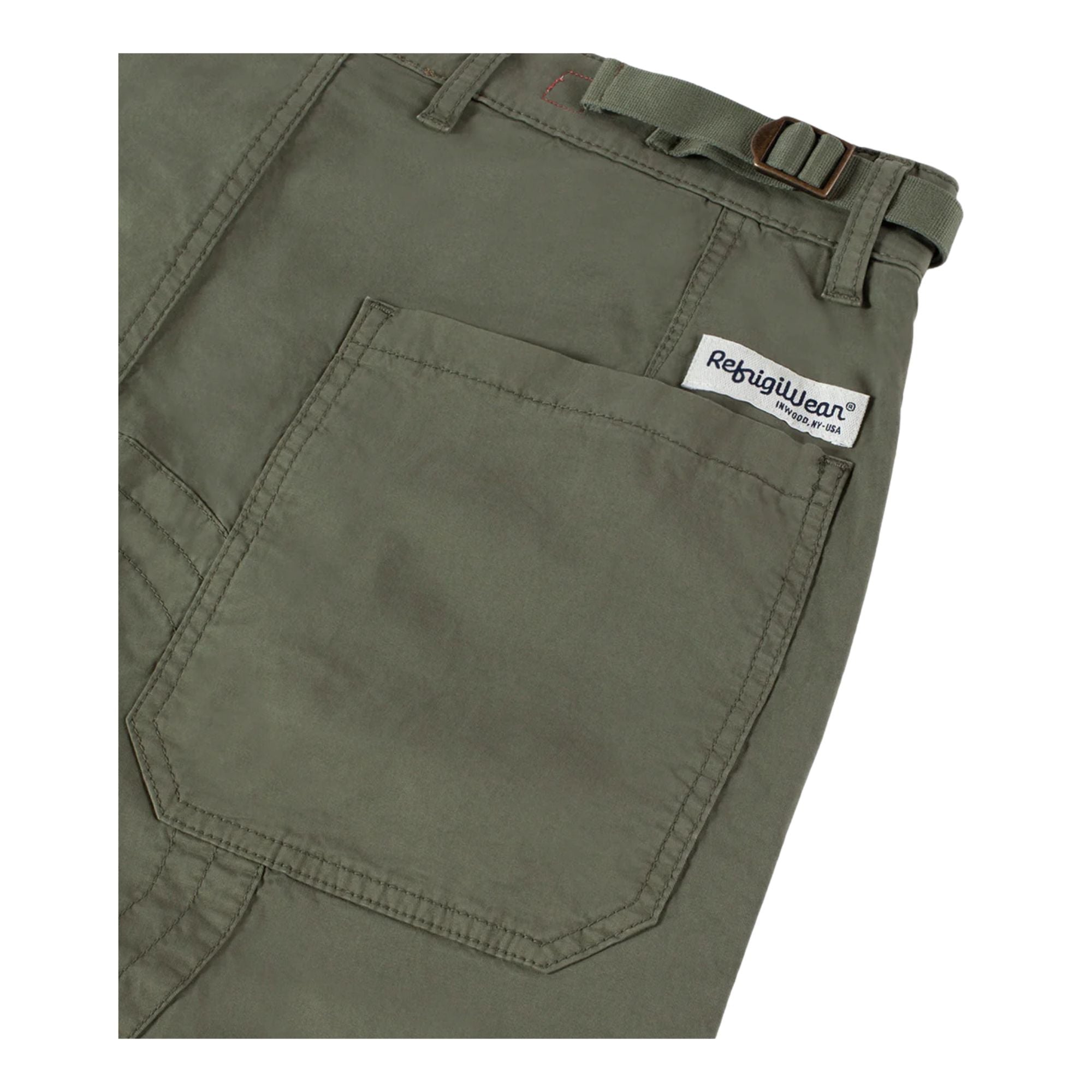 Pantaloni Uomo Alamy Verde militare dettaglio retro