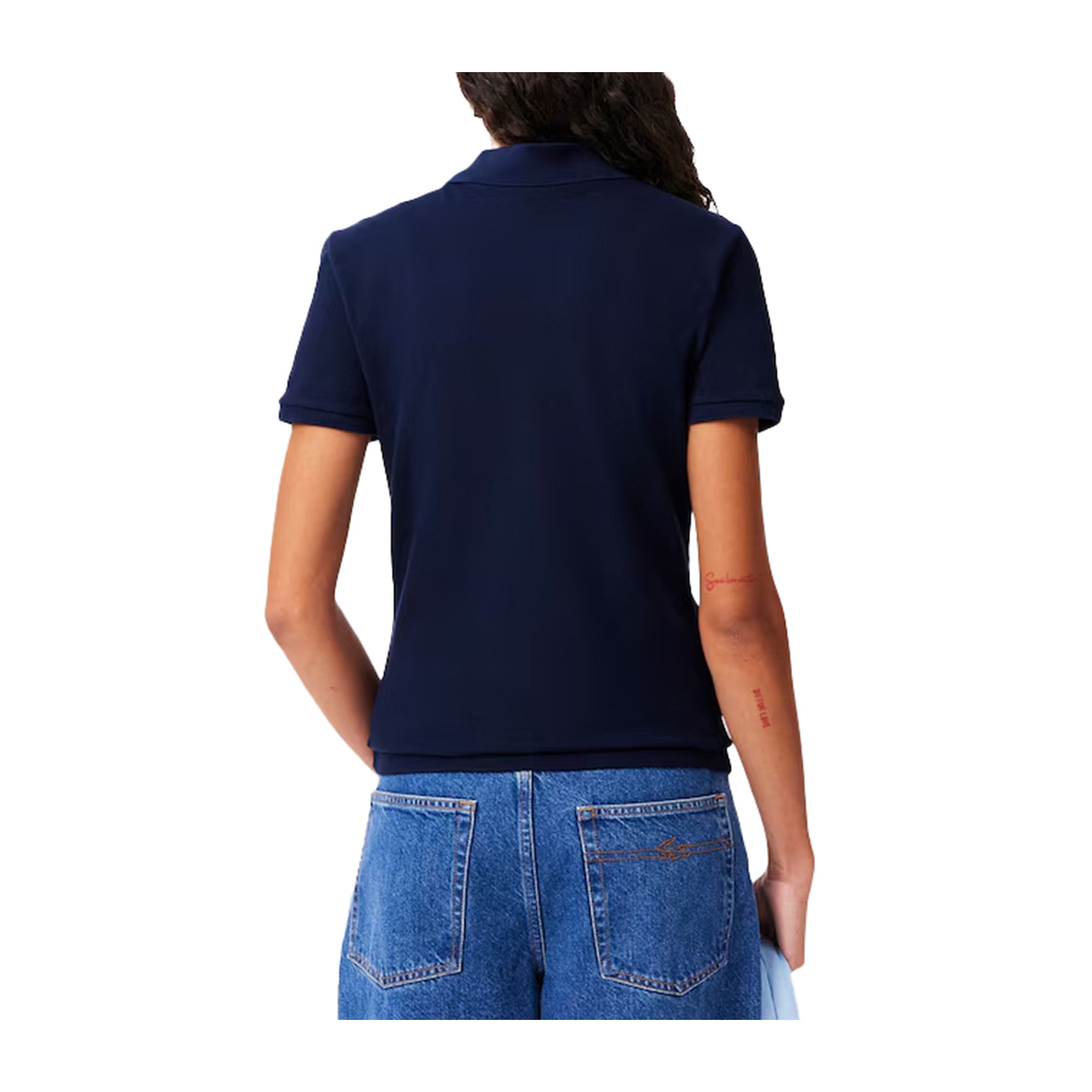 Polo Donna Slim fit in tinta unita blu