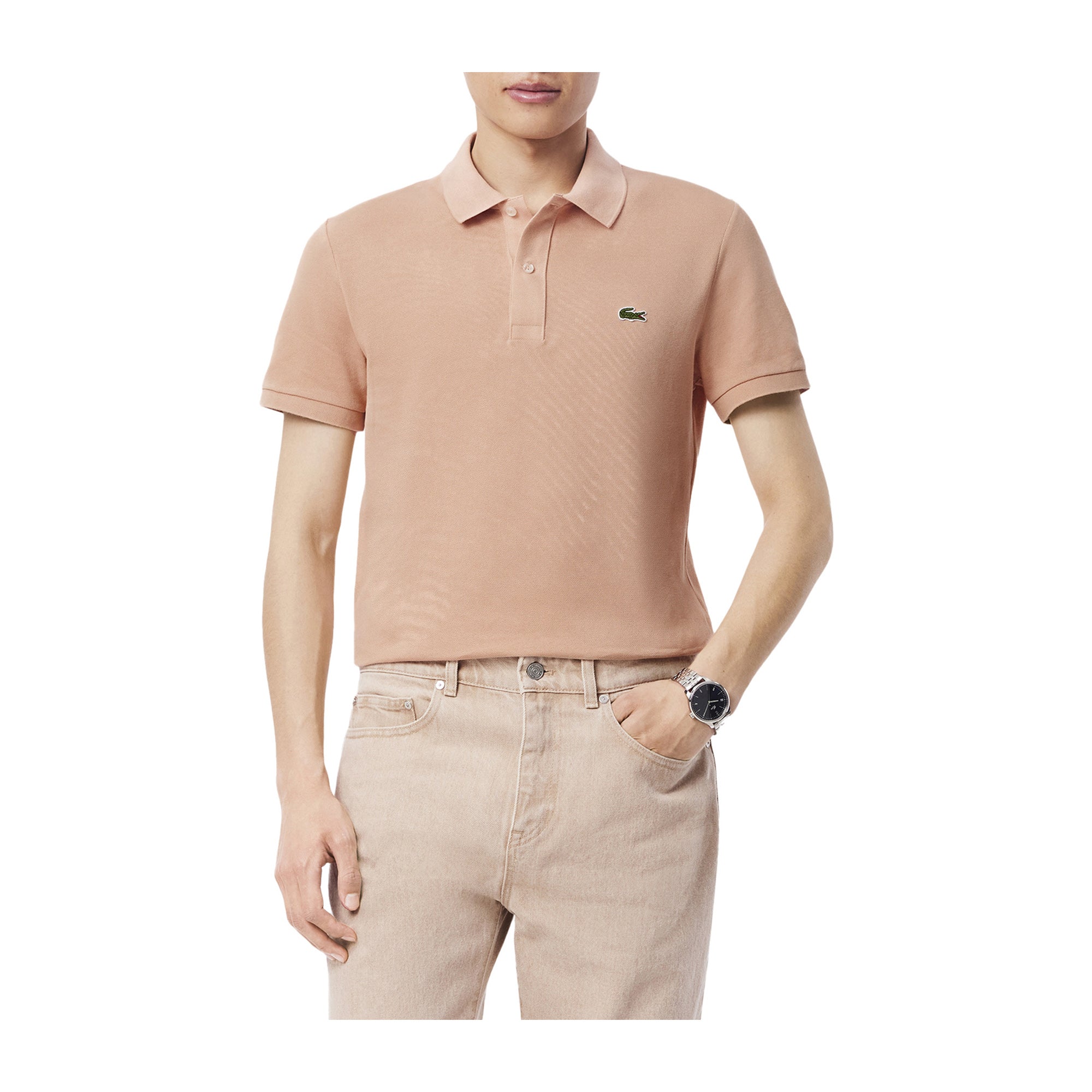 Polo slim fit in piqué L.12.12 Beige