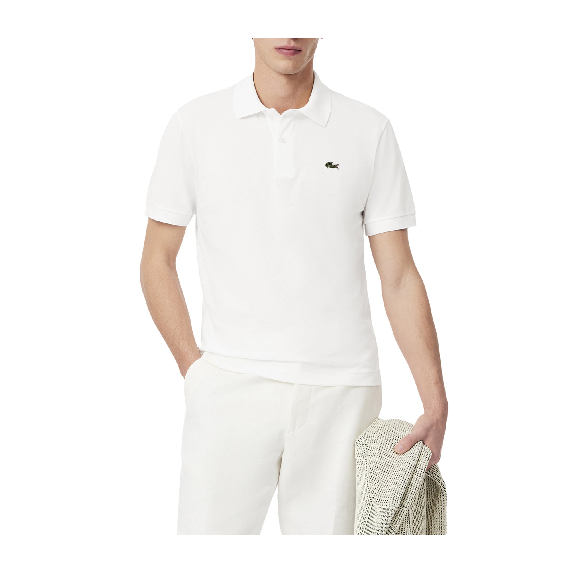 Polo Uomo Classic fit Light Bianco modello frontale